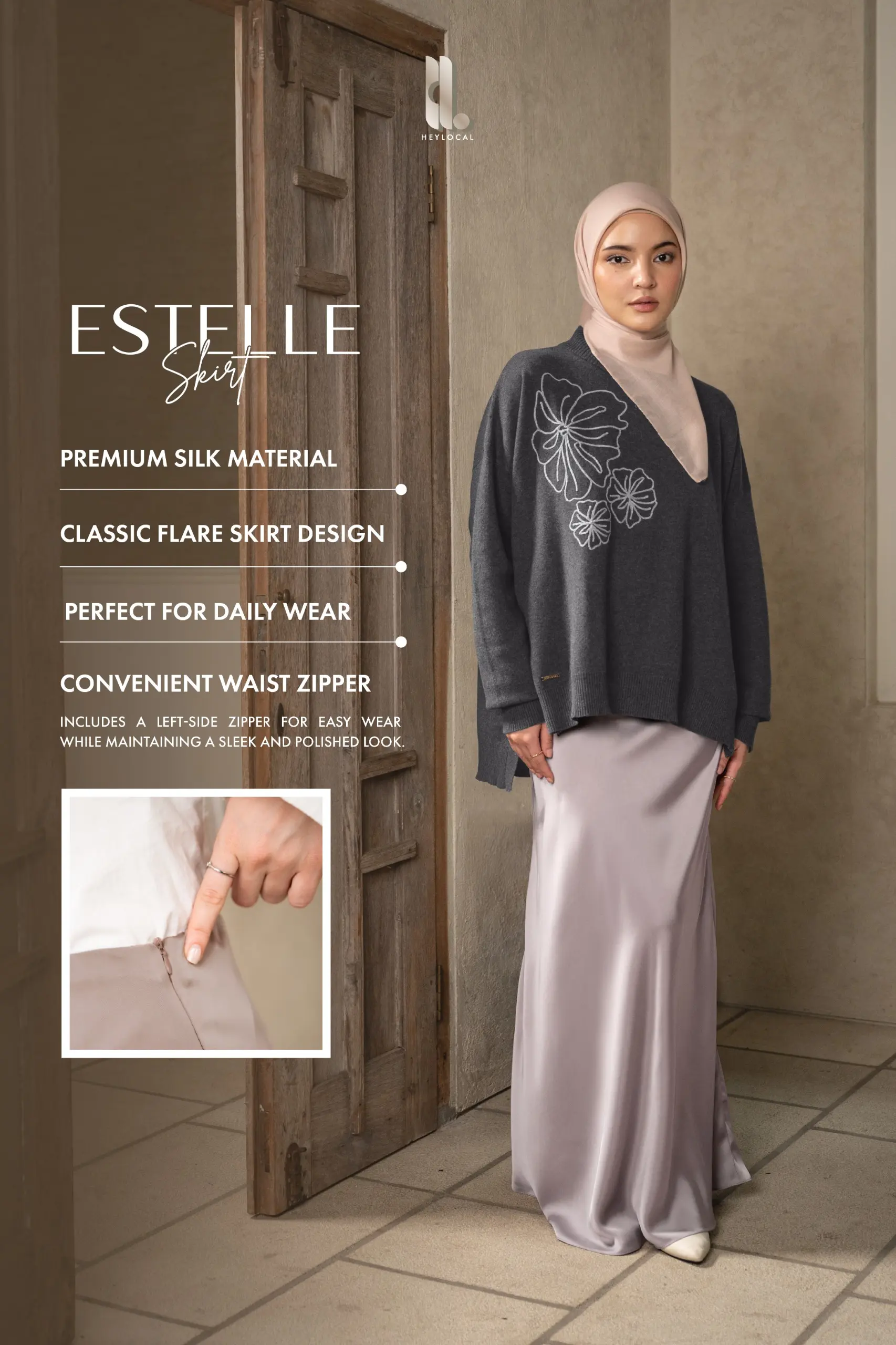 ESTELLE SKIRT SAGE GREEN