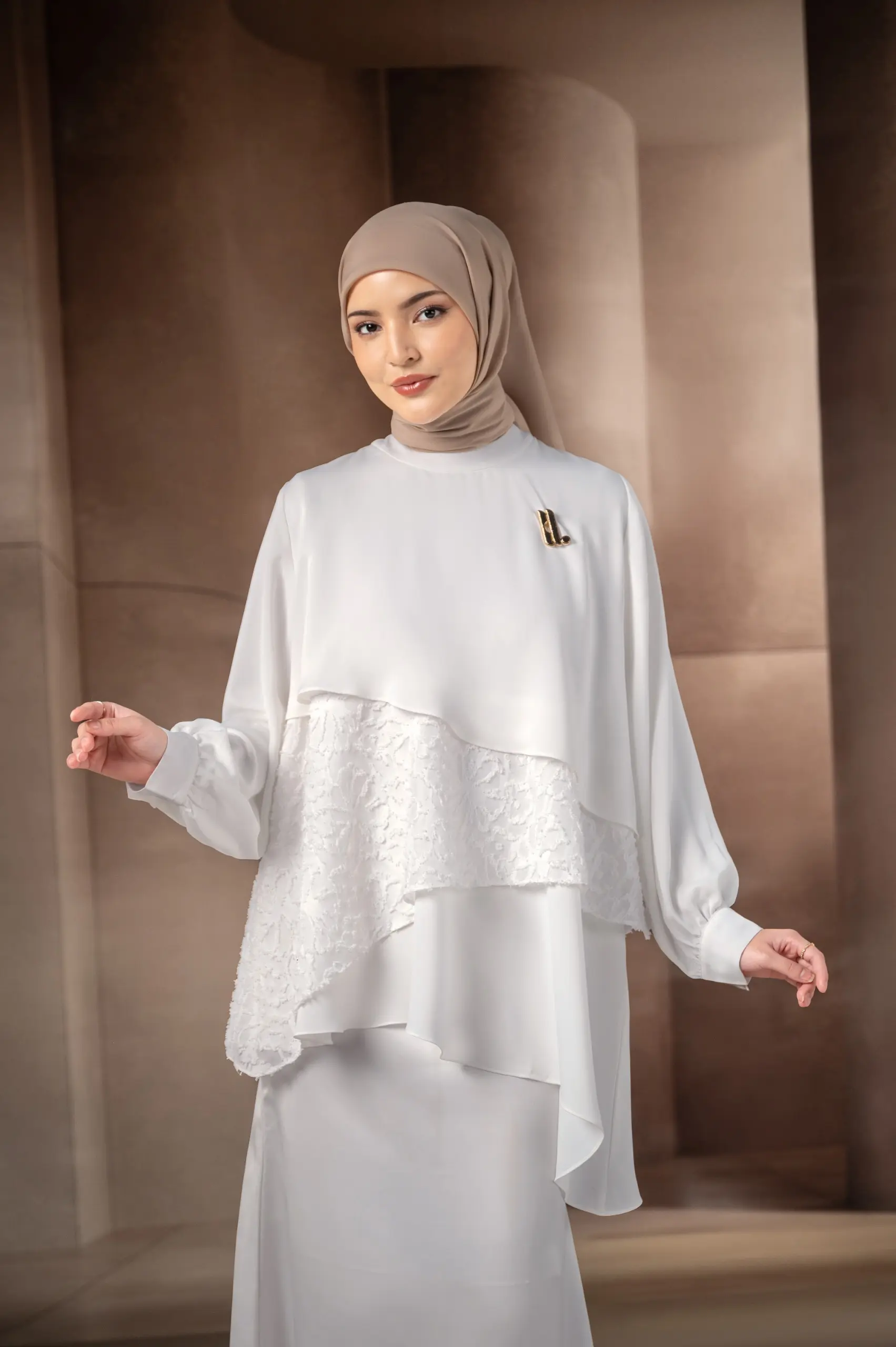 BLOMST LAYERED BLOUSE SALT