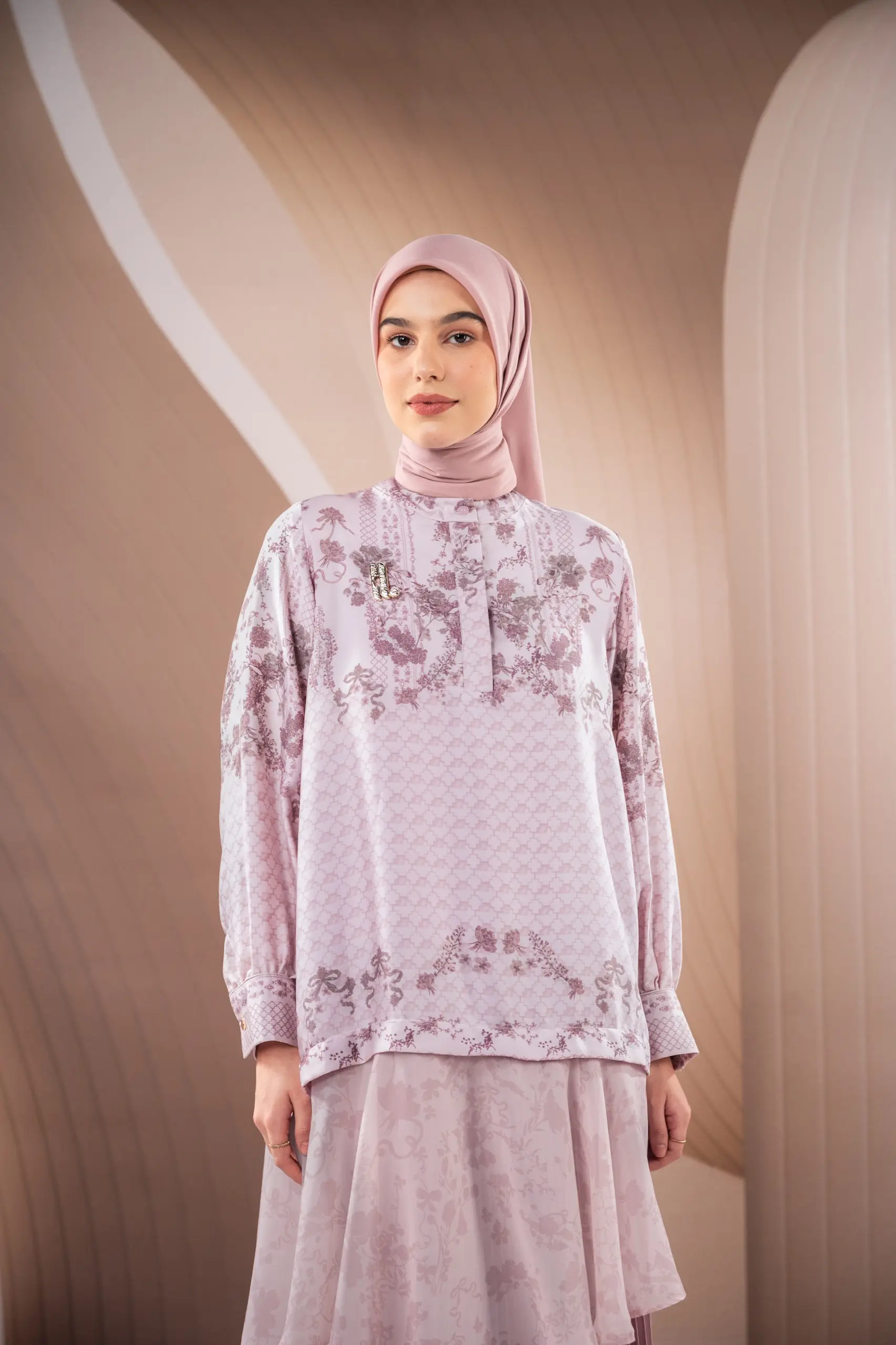 SAMAMU ASYMMETRIC TUNIC ROSEWOOD