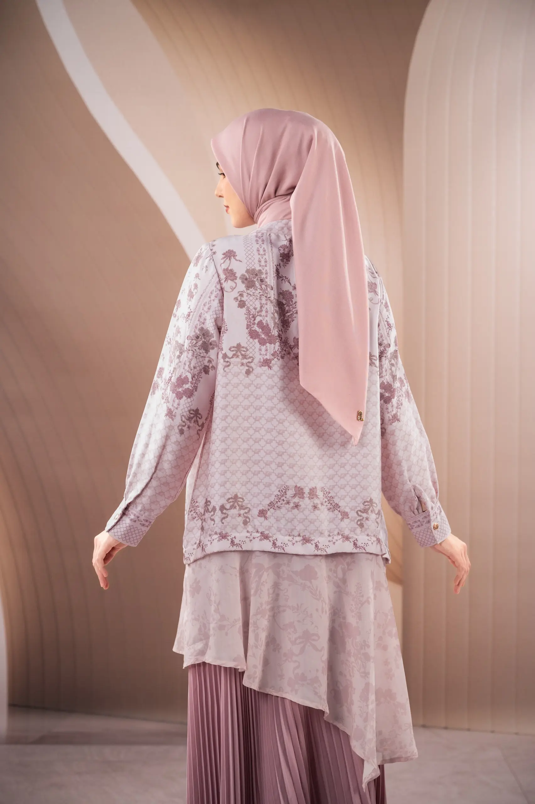 SAMAMU ASYMMETRIC TUNIC ROSEWOOD