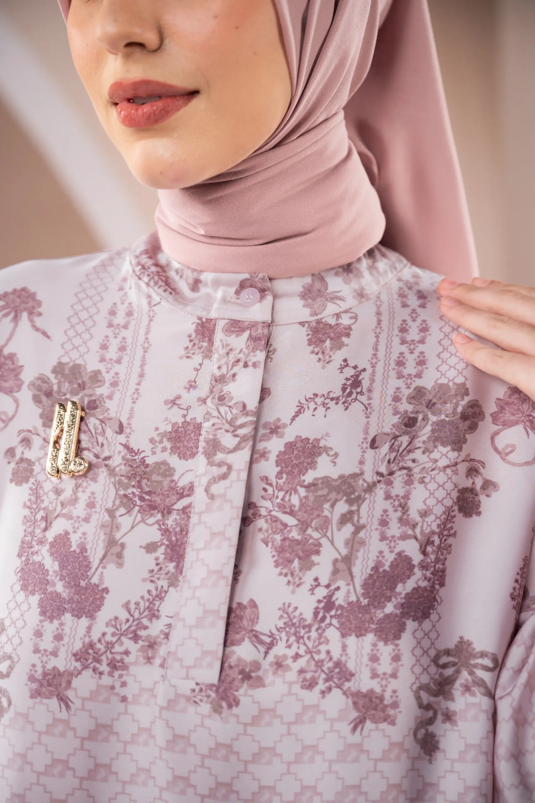 SAMAMU ASYMMETRIC TUNIC ROSEWOOD