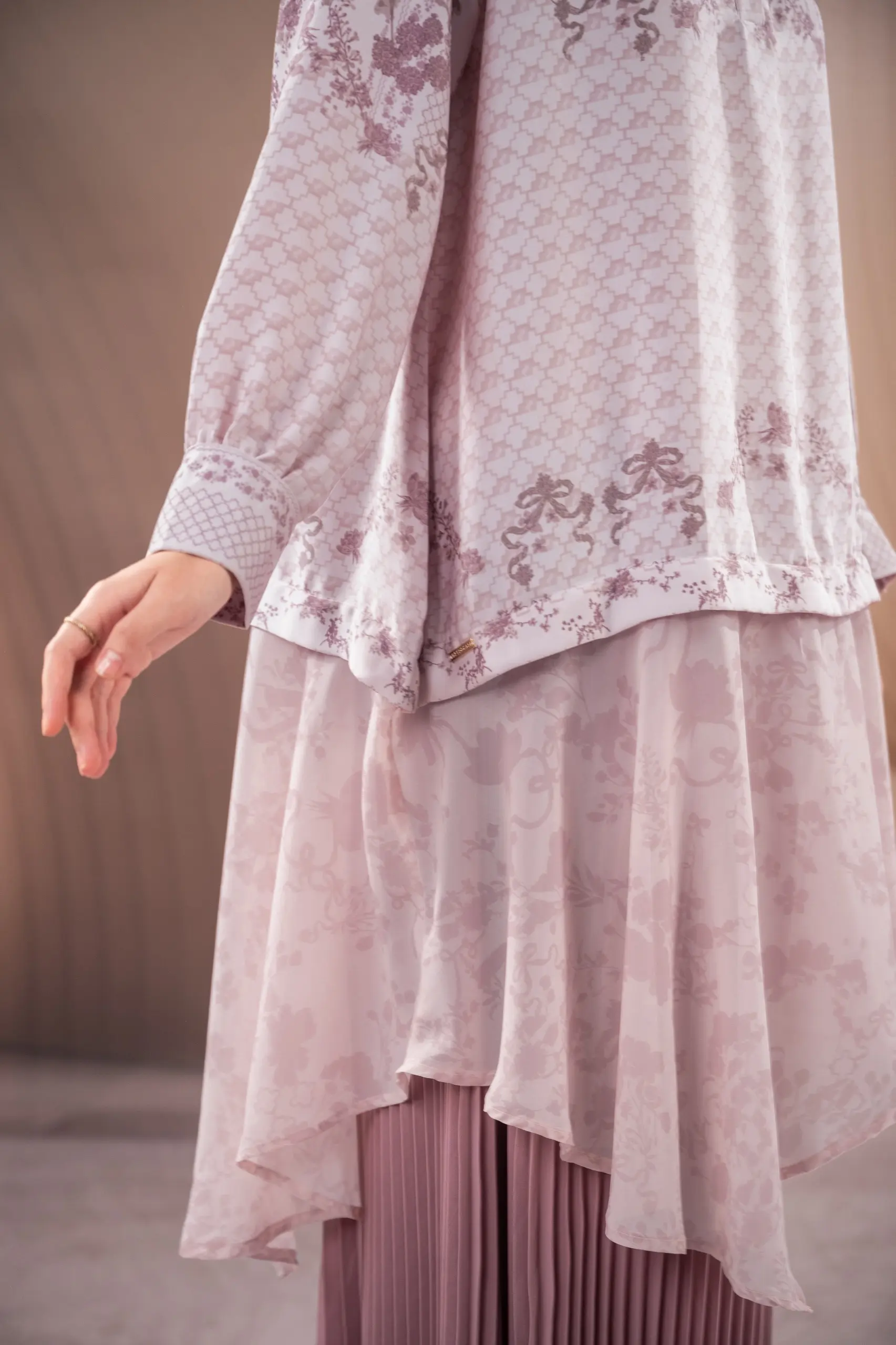 SAMAMU ASYMMETRIC TUNIC ROSEWOOD