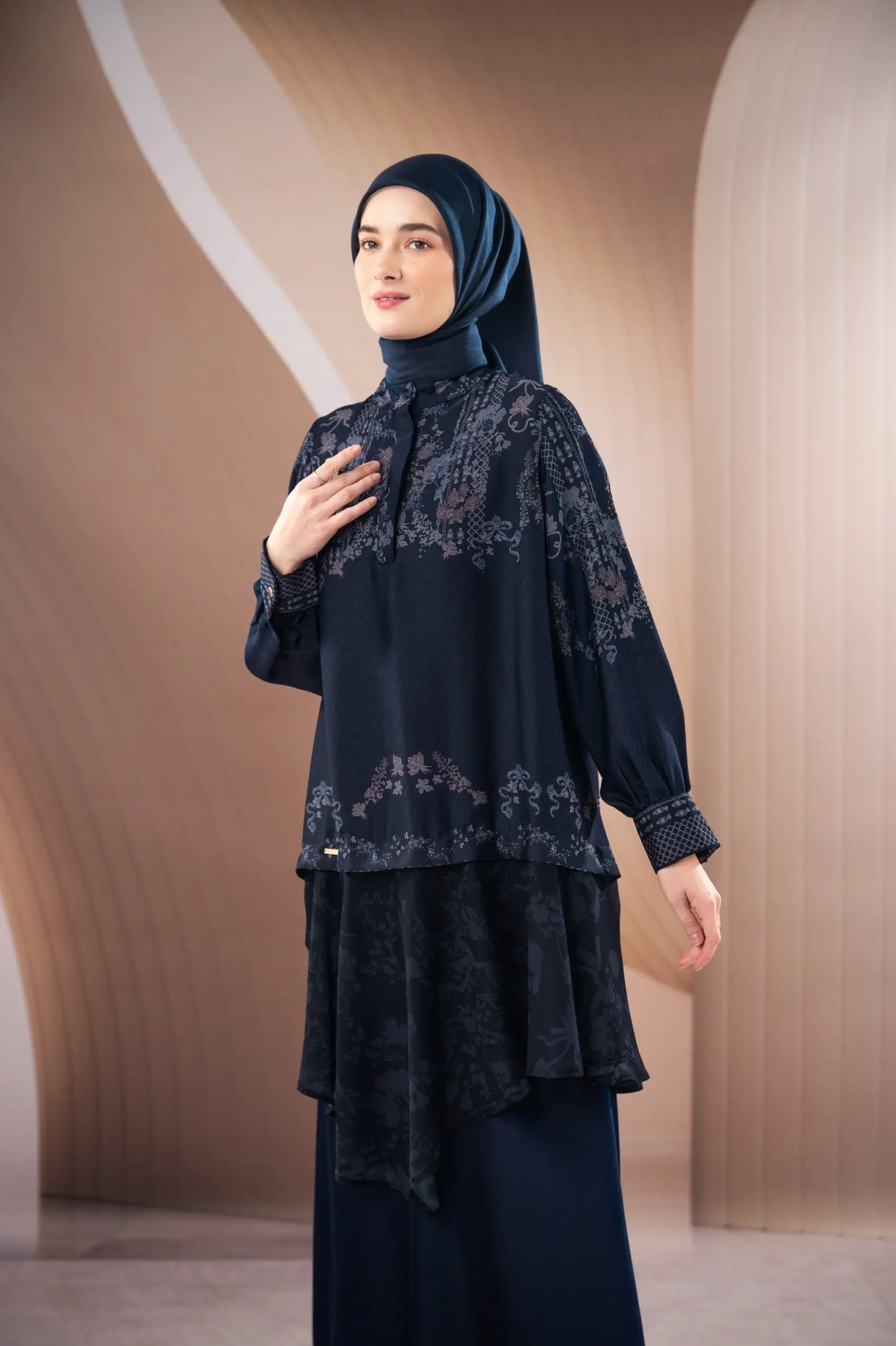 SAMAMU ASYMMETRIC TUNIC MIDNIGHT