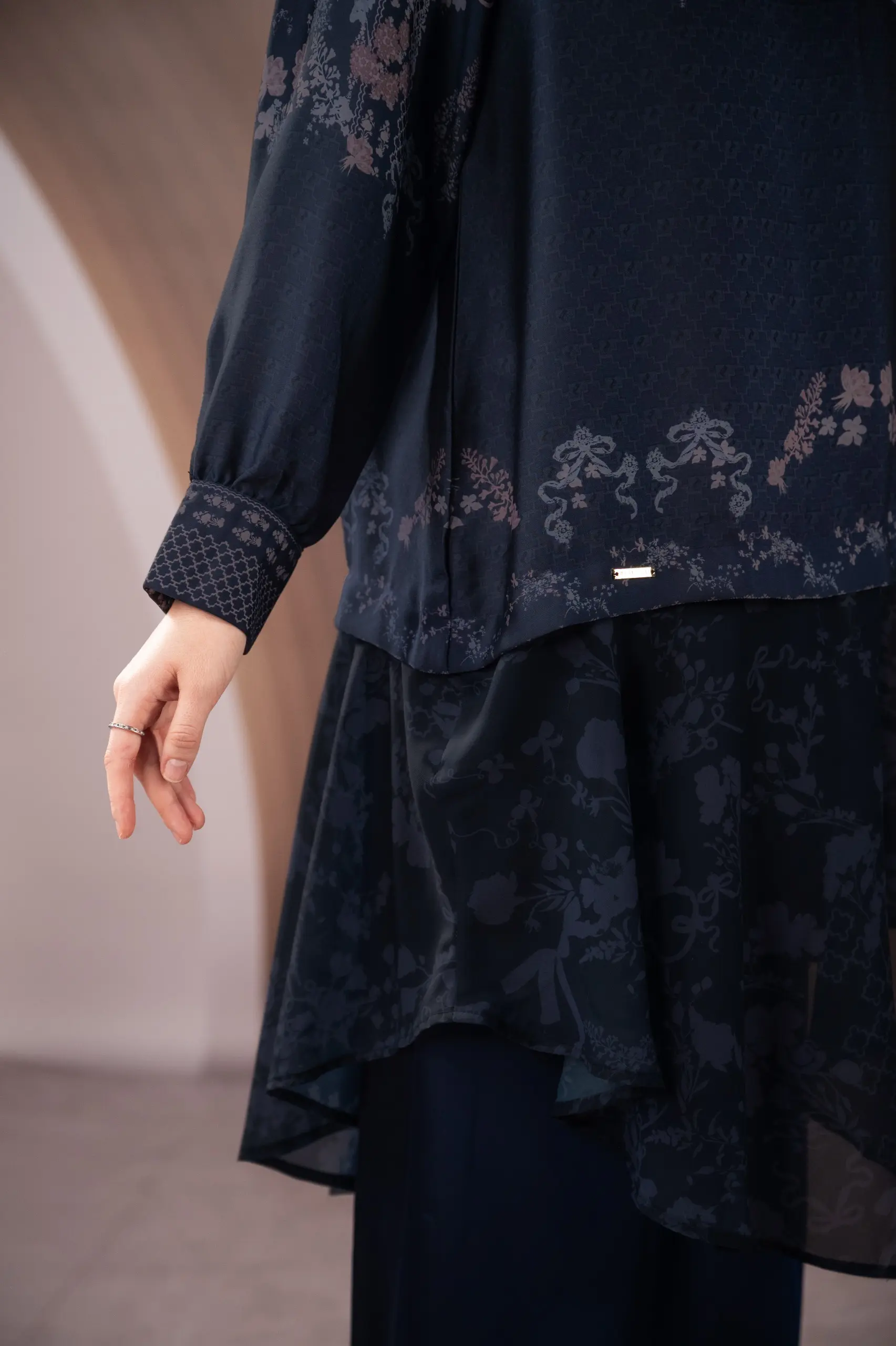 SAMAMU ASYMMETRIC TUNIC MIDNIGHT