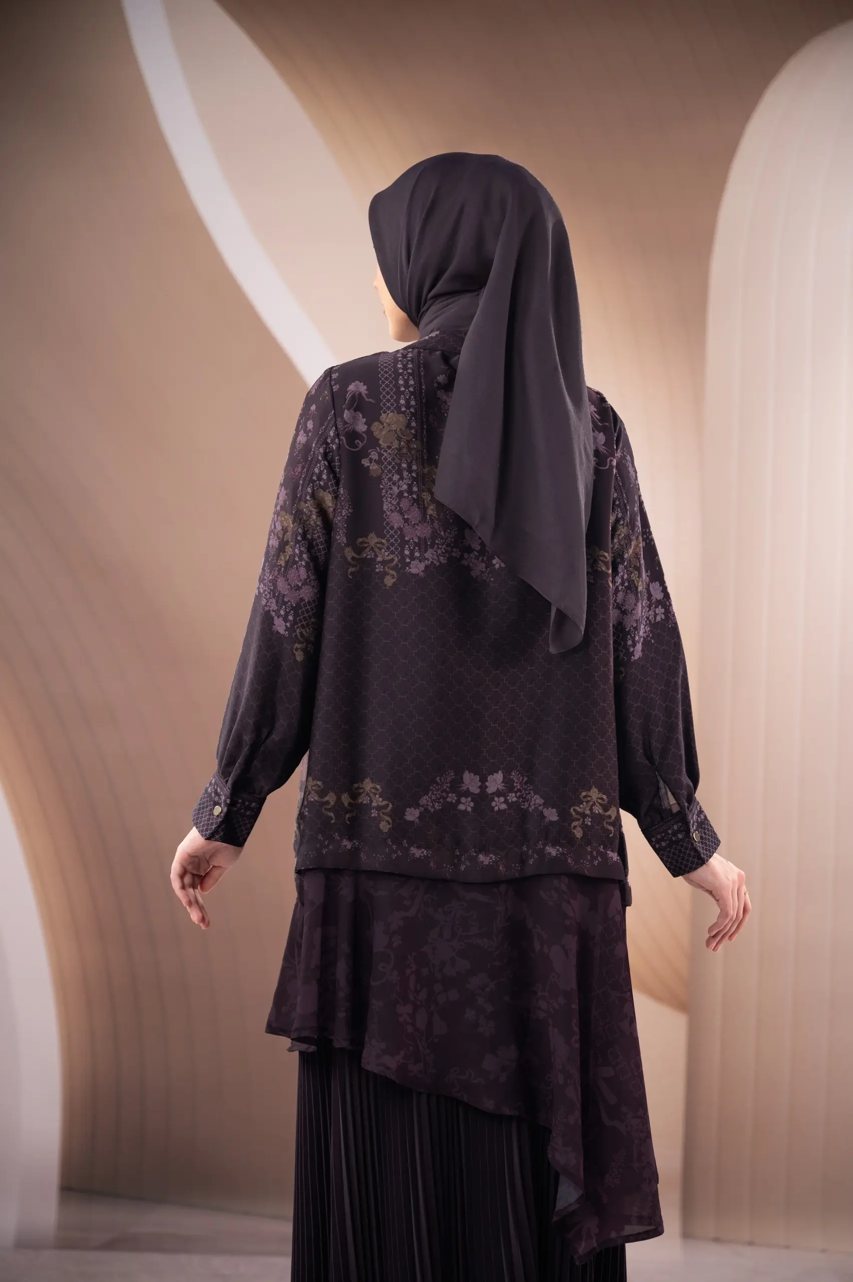 SAMAMU ASYMMETRIC TUNIC BURGUNDY