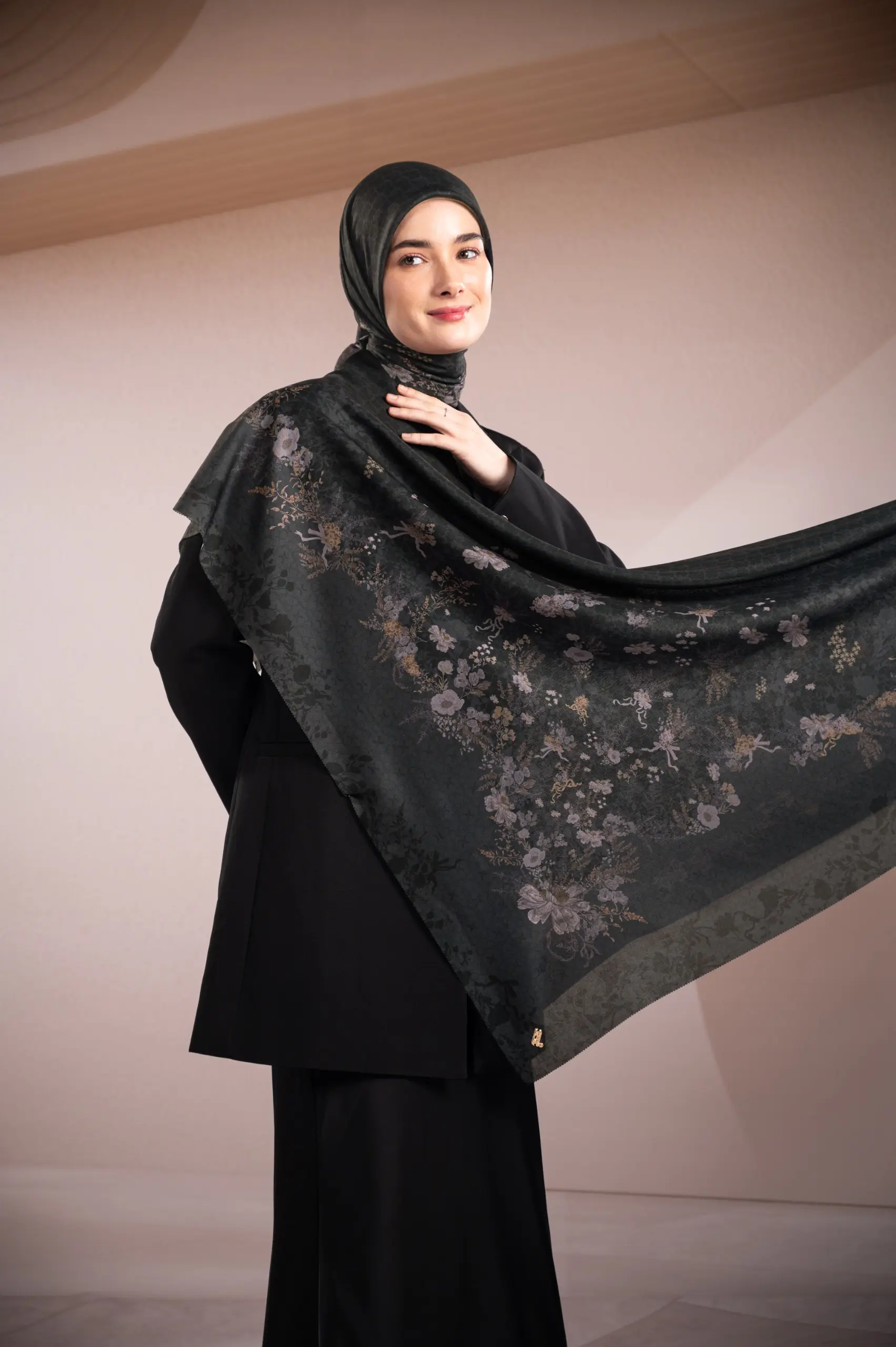 SAMAMU SCARF CHARCOAL