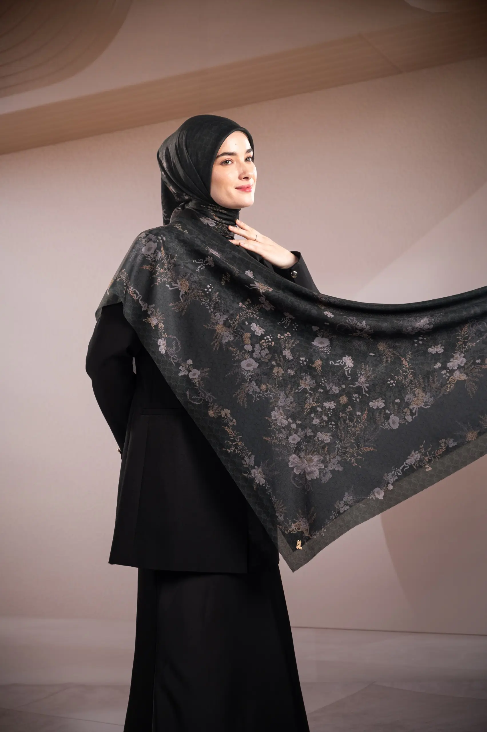 SAMAMU SCARF CHARCOAL