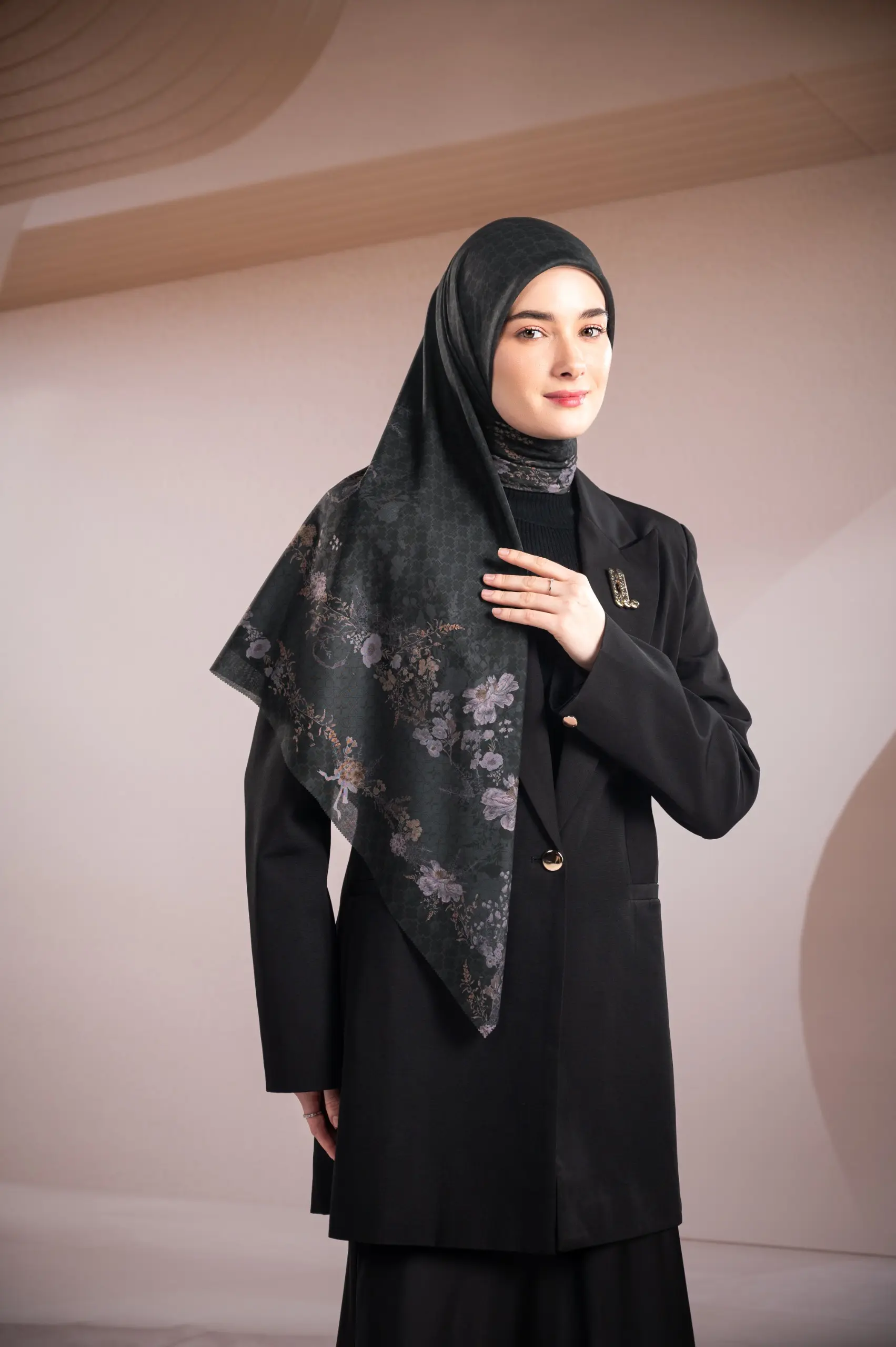 SAMAMU SCARF CHARCOAL