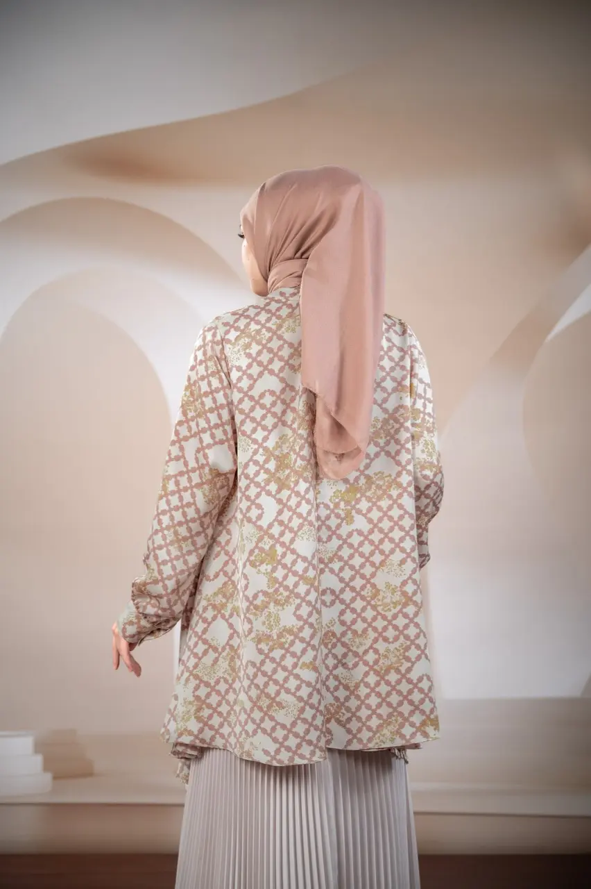 SANGGA PLEATED TUNIC CHESNUT