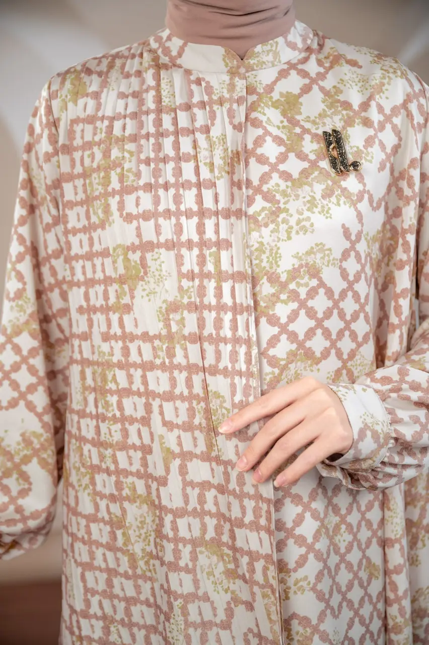 SANGGA PLEATED TUNIC CHESNUT