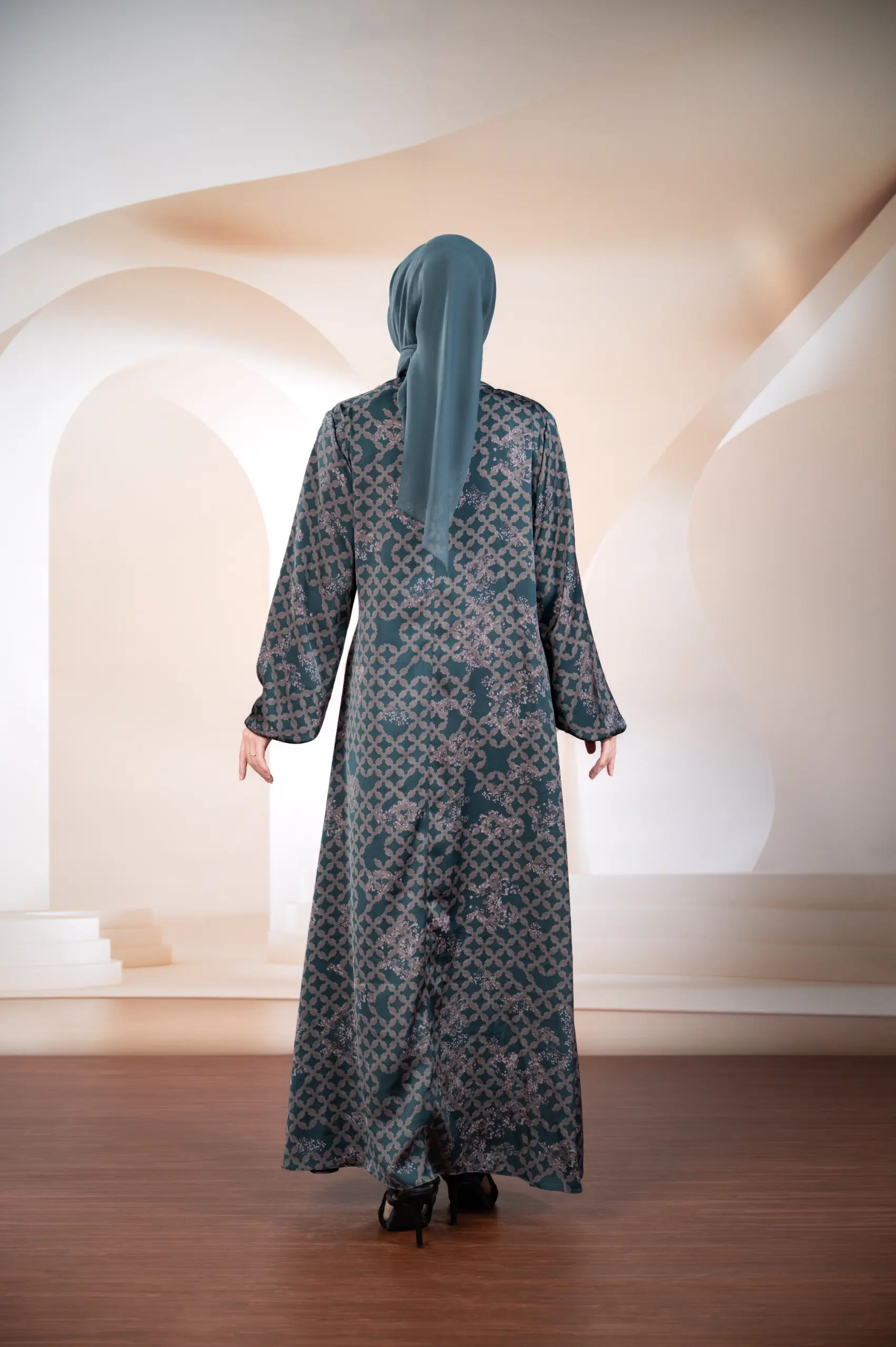 SANGGA DRAPERY DRESS EMERALD