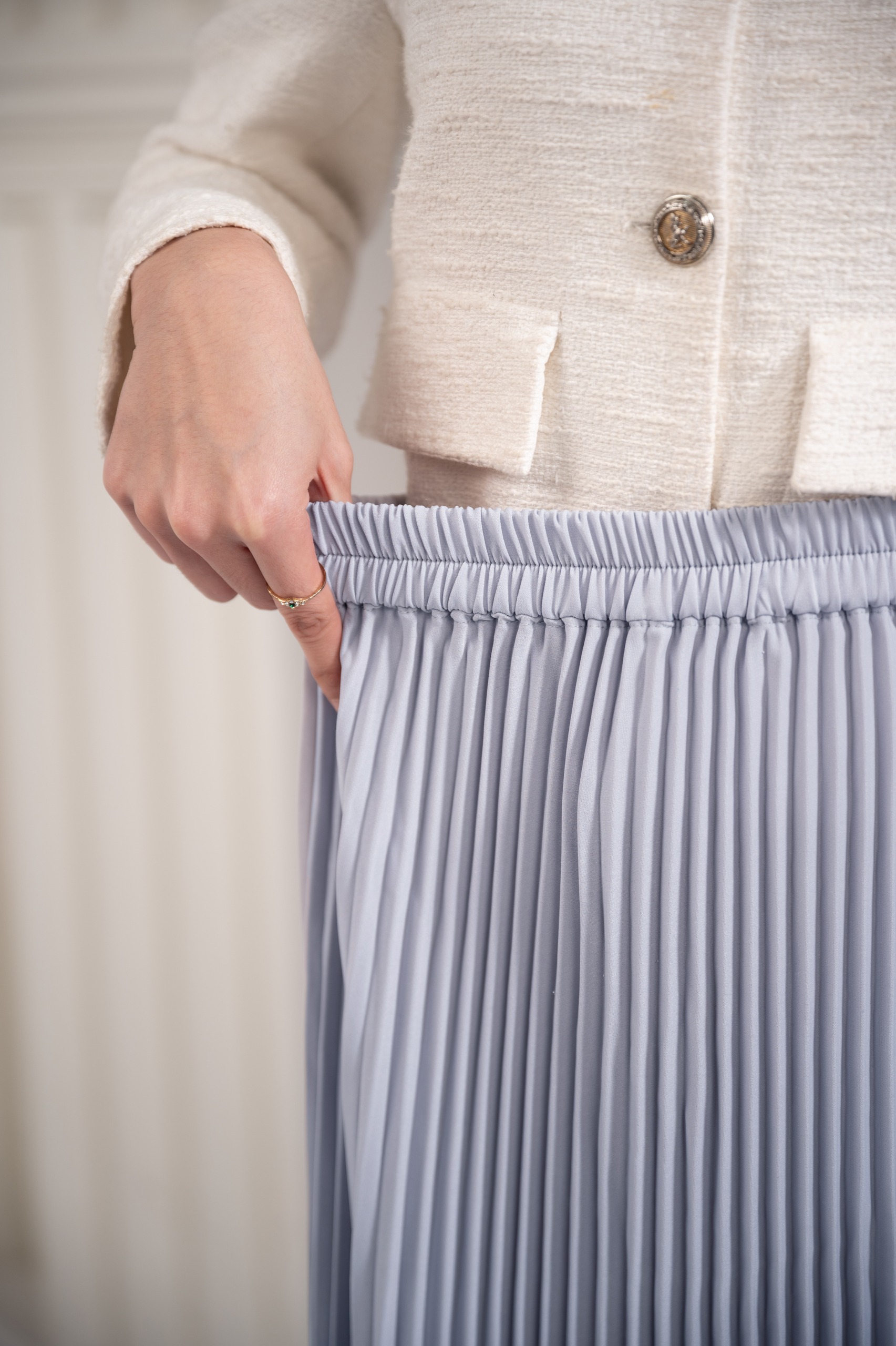 PLISSE PLEATED SKIRT FOIL