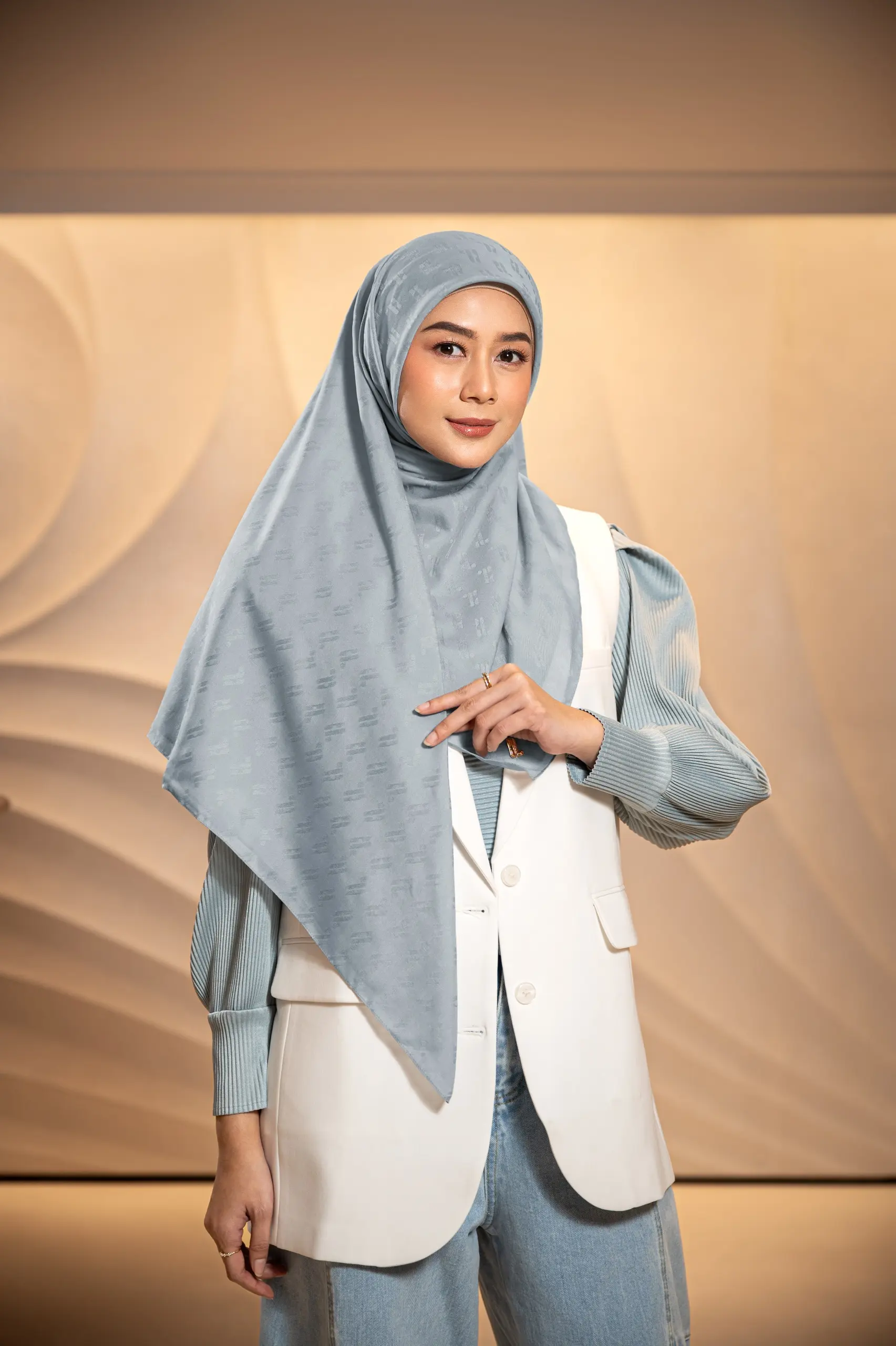 JACQUELLE SCARF SEAFOAM