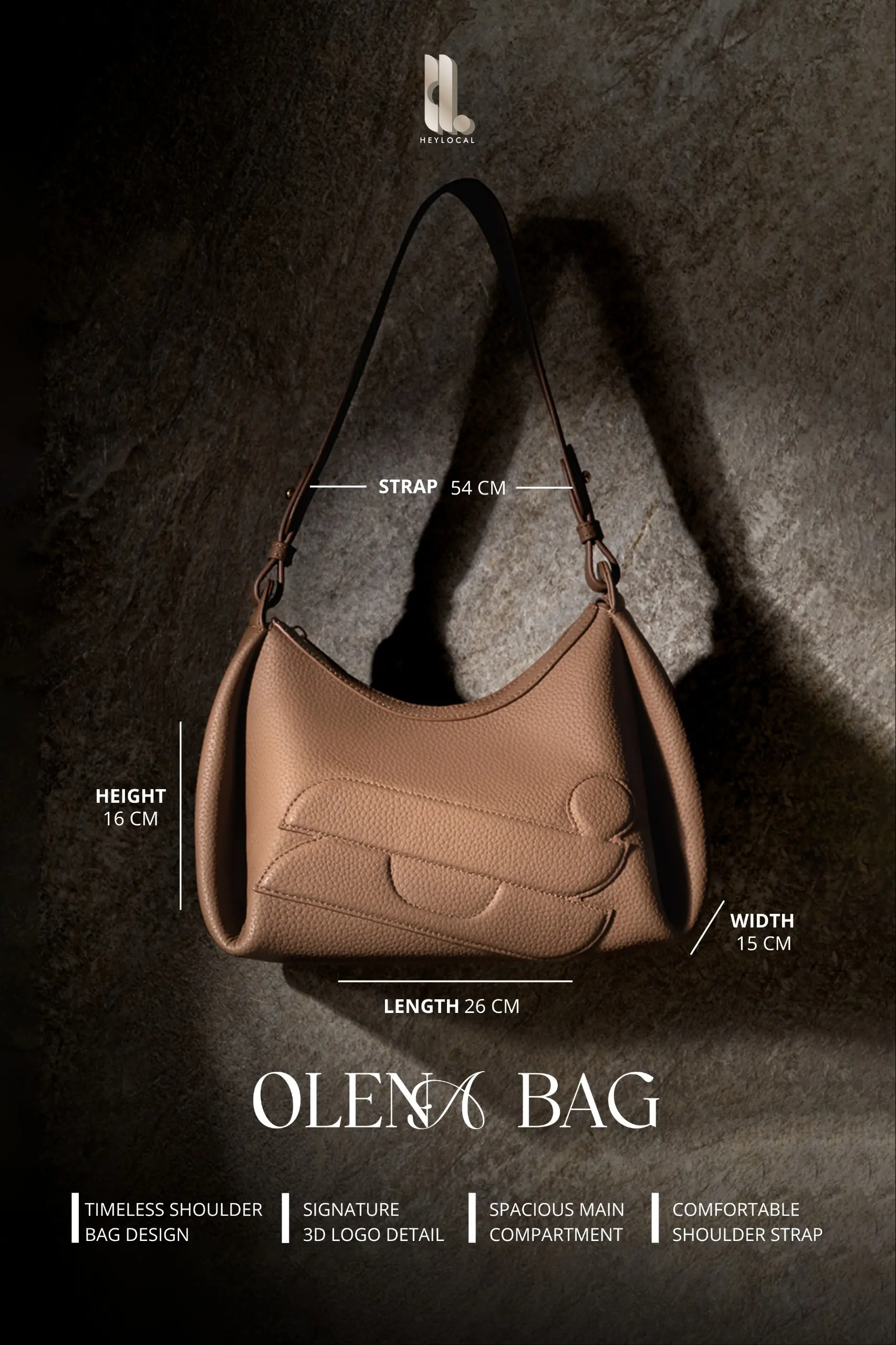 OLENA SHOULDER BAG TAUPE