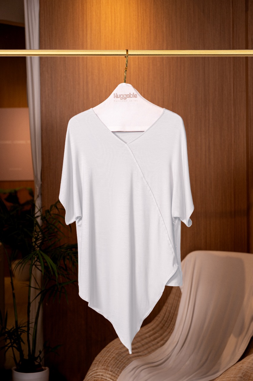 HUGGABLE ASYMMETRIC TOP COTTON
