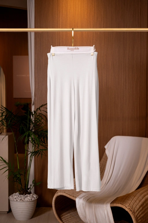 Image of HUGGABLE FLAP WIDE PANTS COTTON