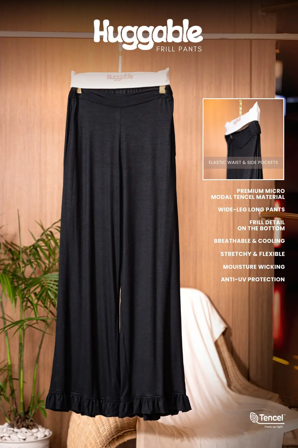 HUGGABLE FRILL PANTS HAZELNUT