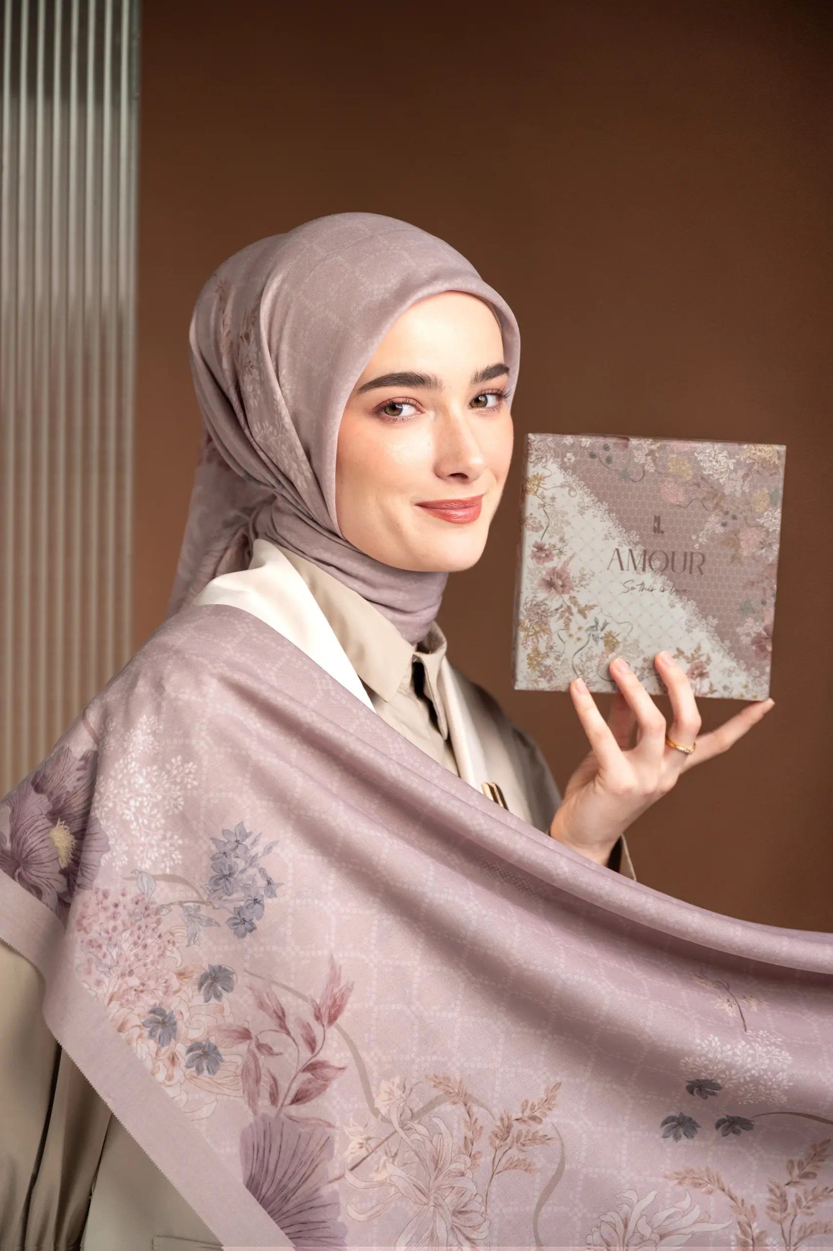 AMOUR SCARF PETAL BLUSH