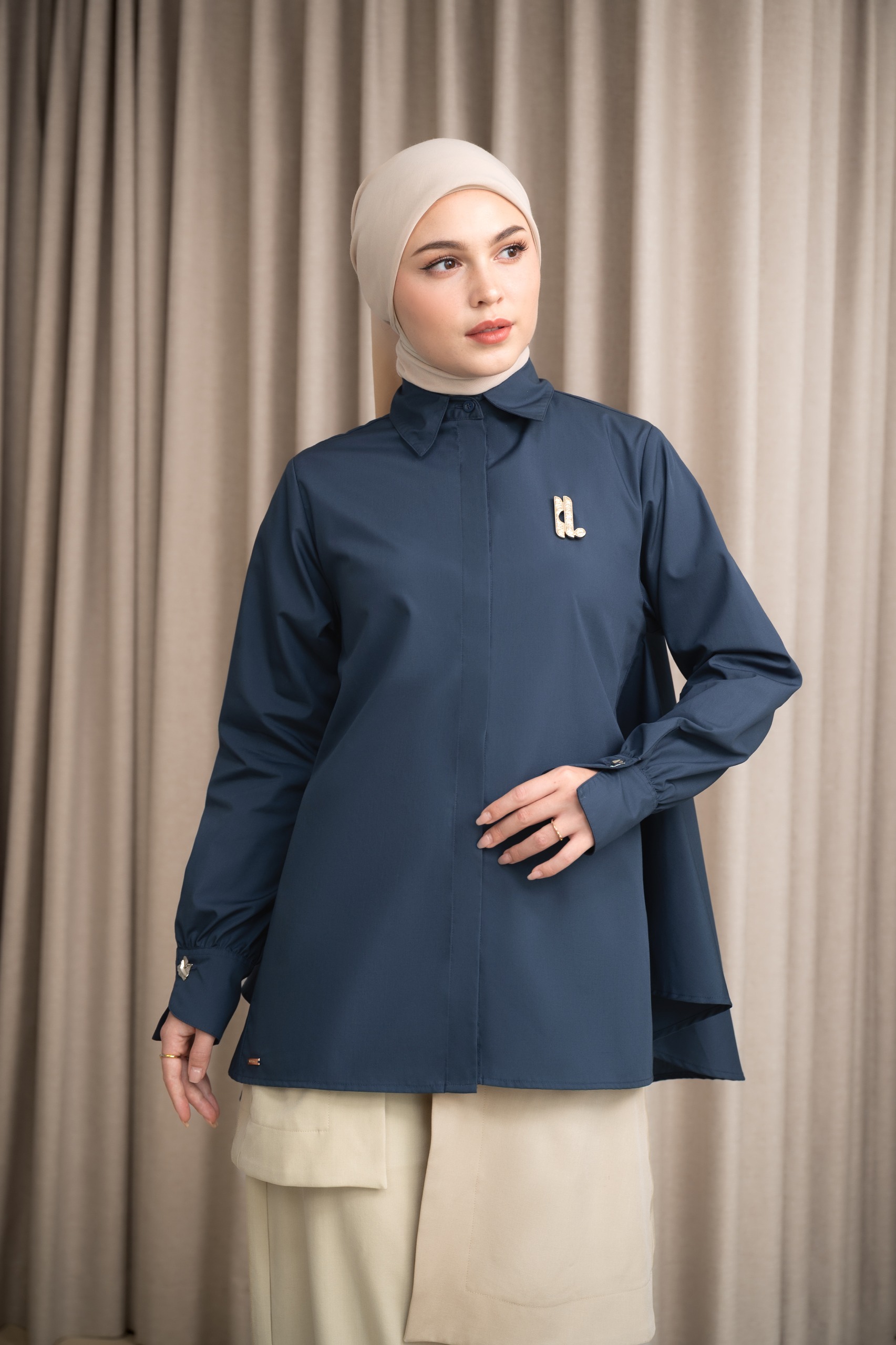 SYRA SHIRT PRUSSIAN BLUE