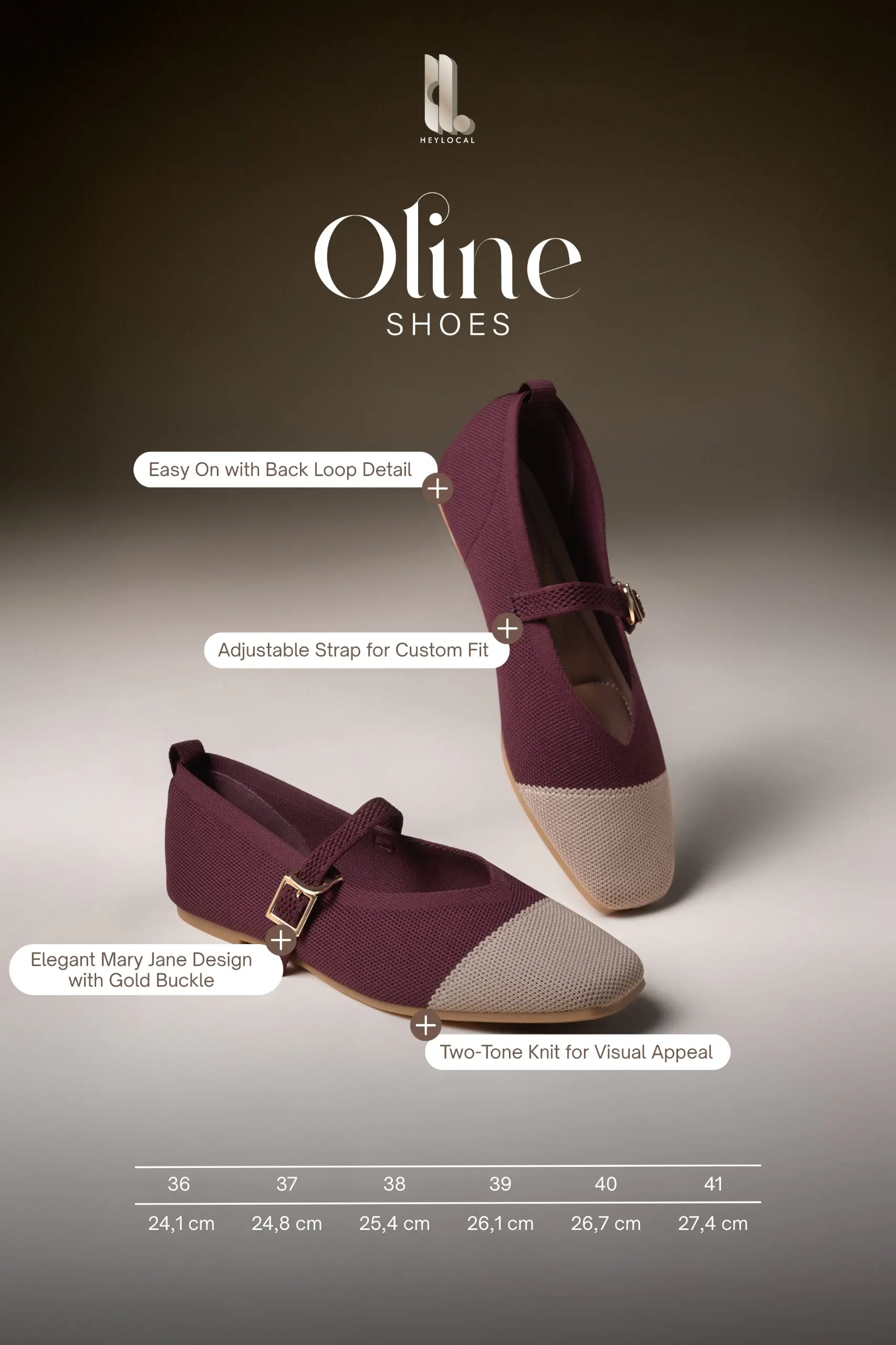 OLINE FLATSHOES KHAKI