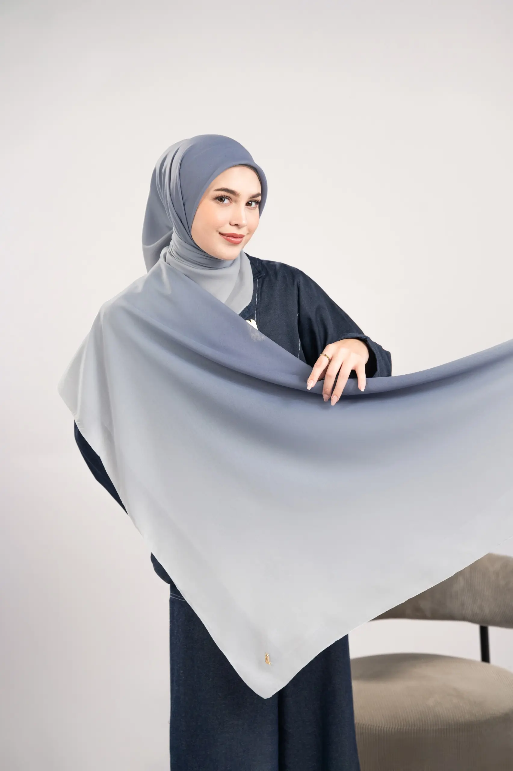 FLAIRY SCARF DENIM