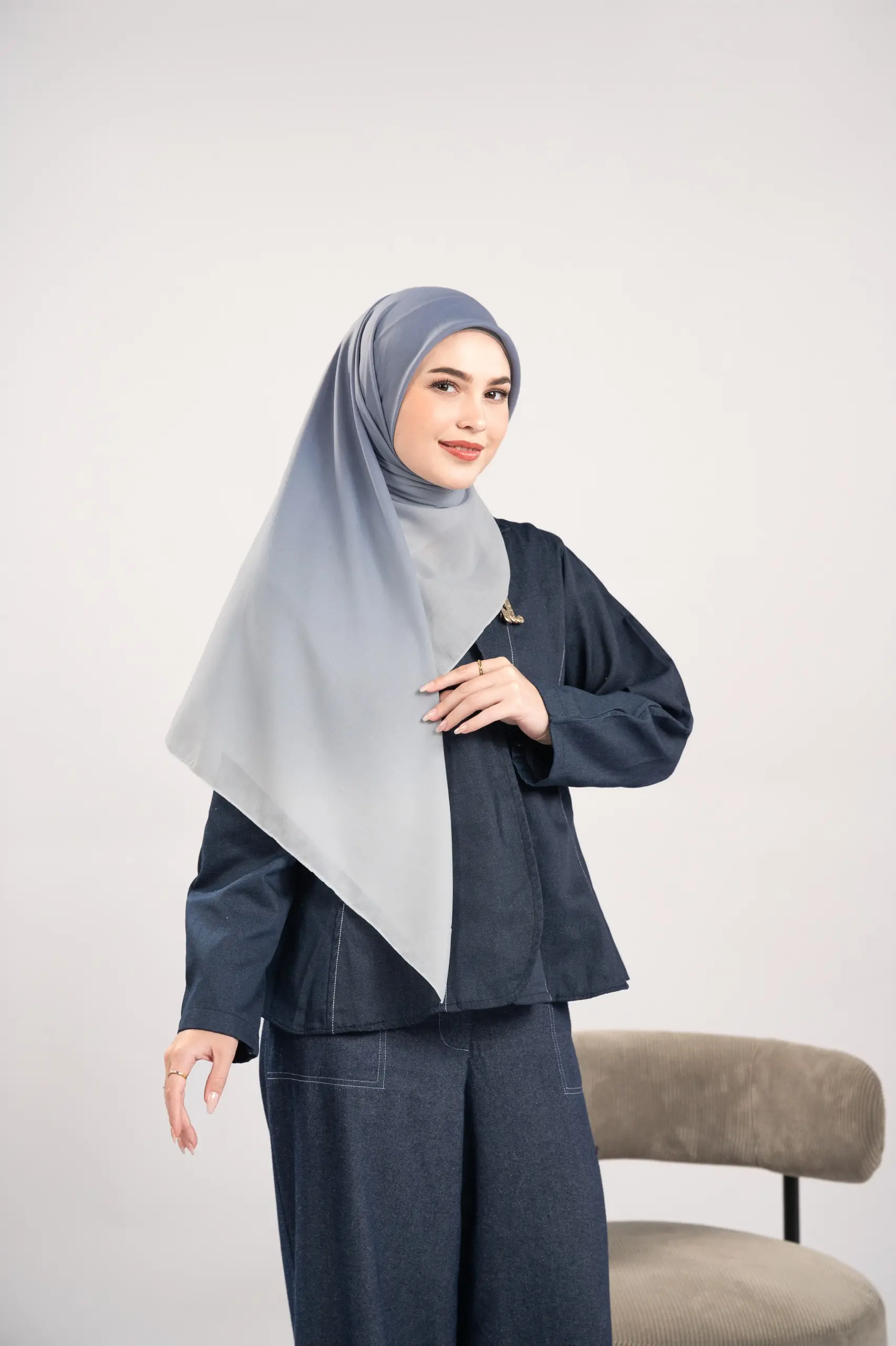 FLAIRY SCARF DENIM