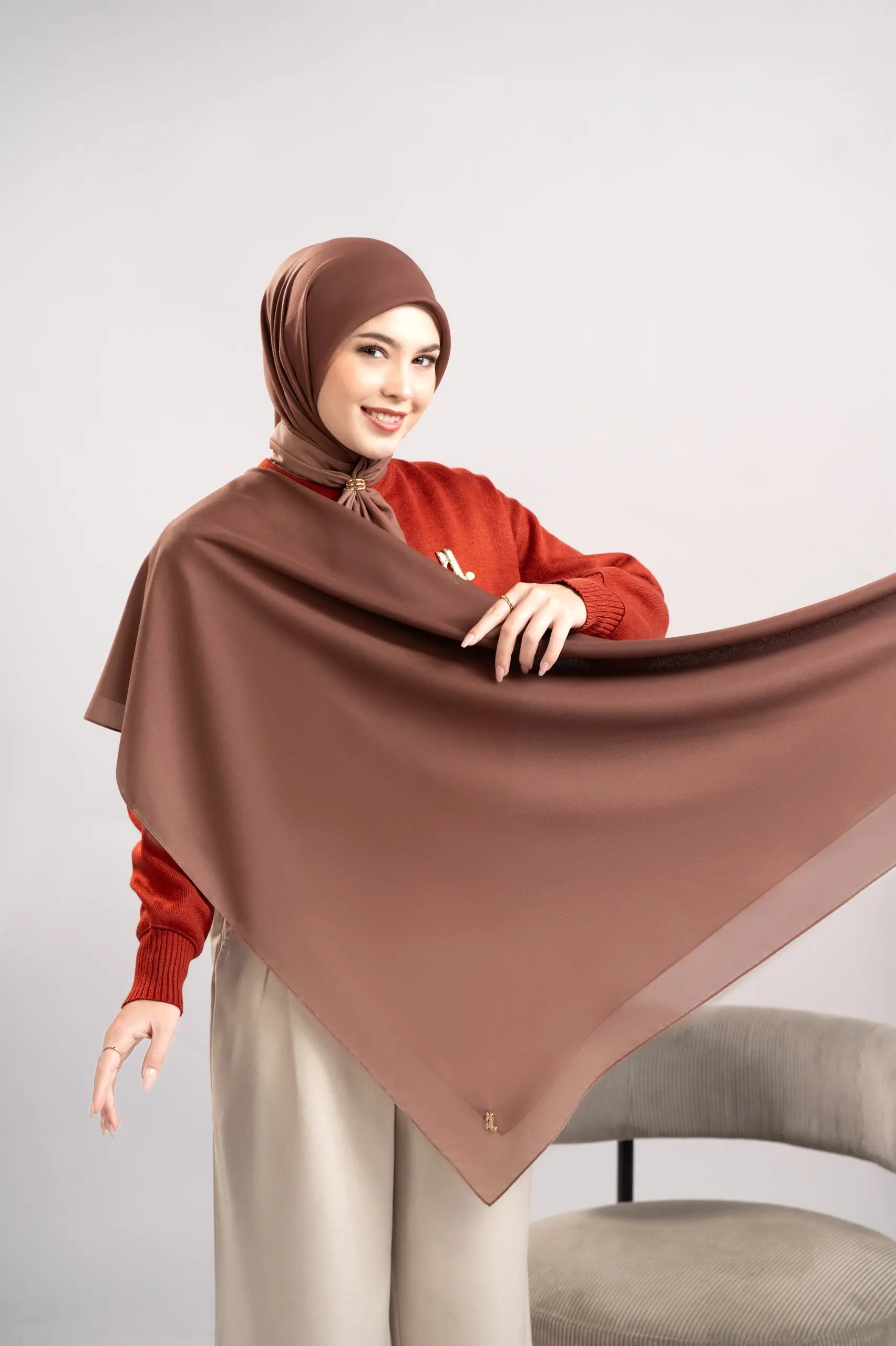 FLAIRY SCARF TERRACOTA