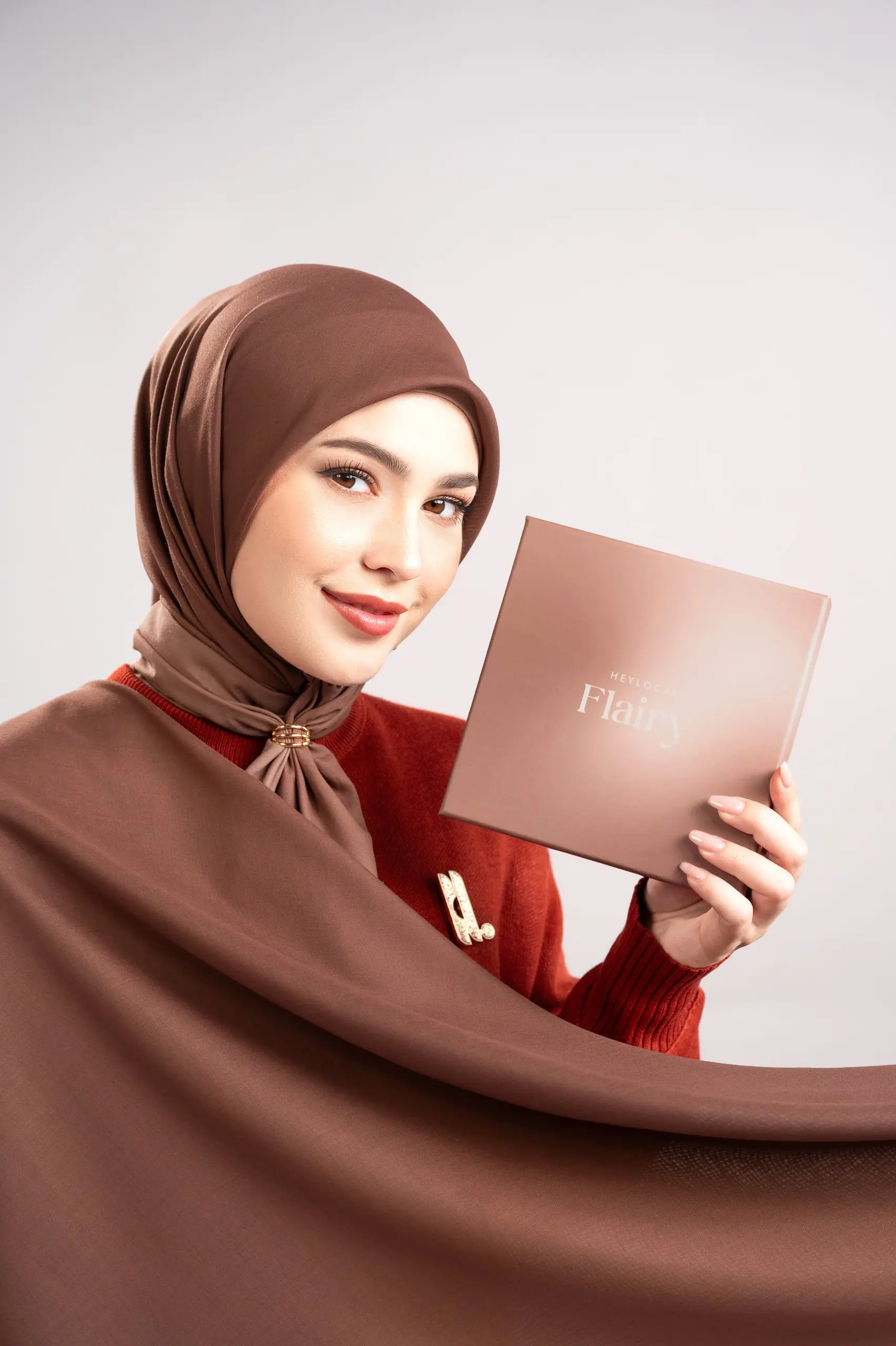 FLAIRY SCARF TERRACOTA