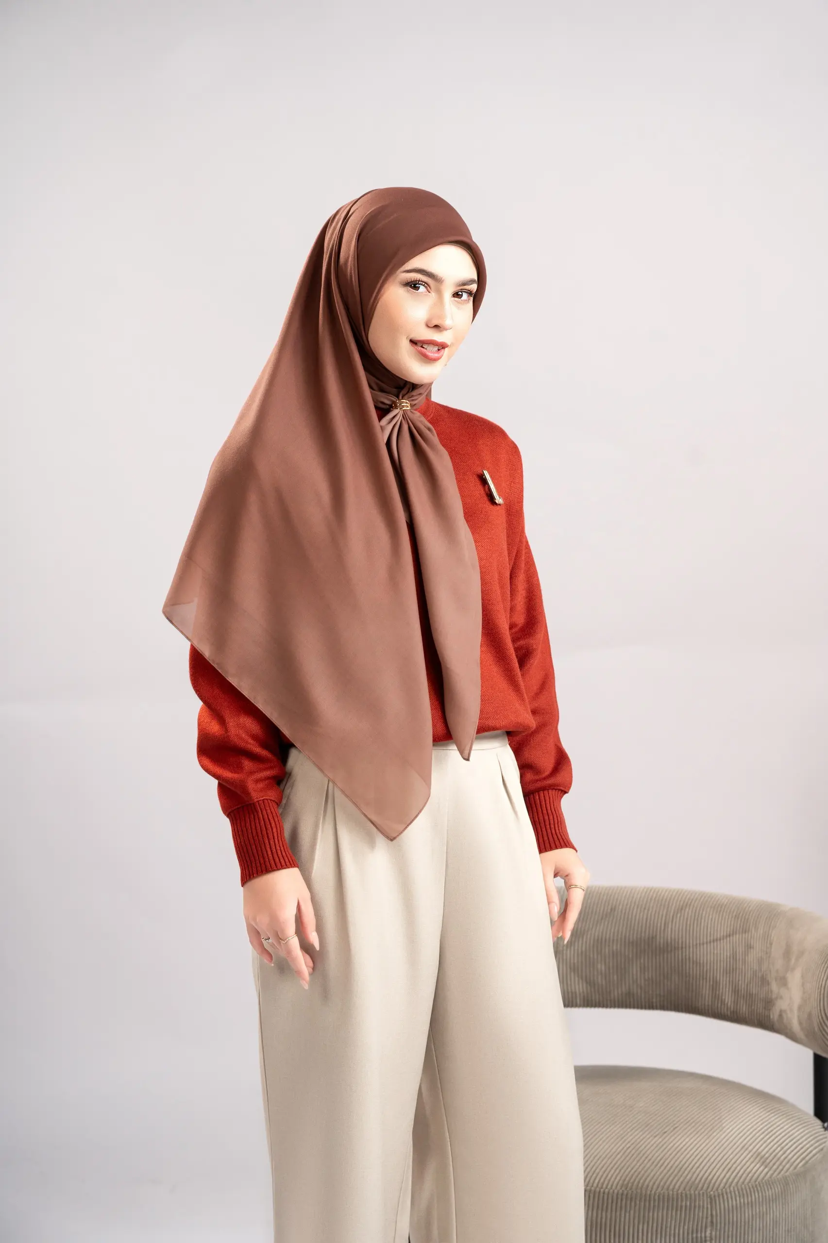 FLAIRY SCARF TERRACOTA