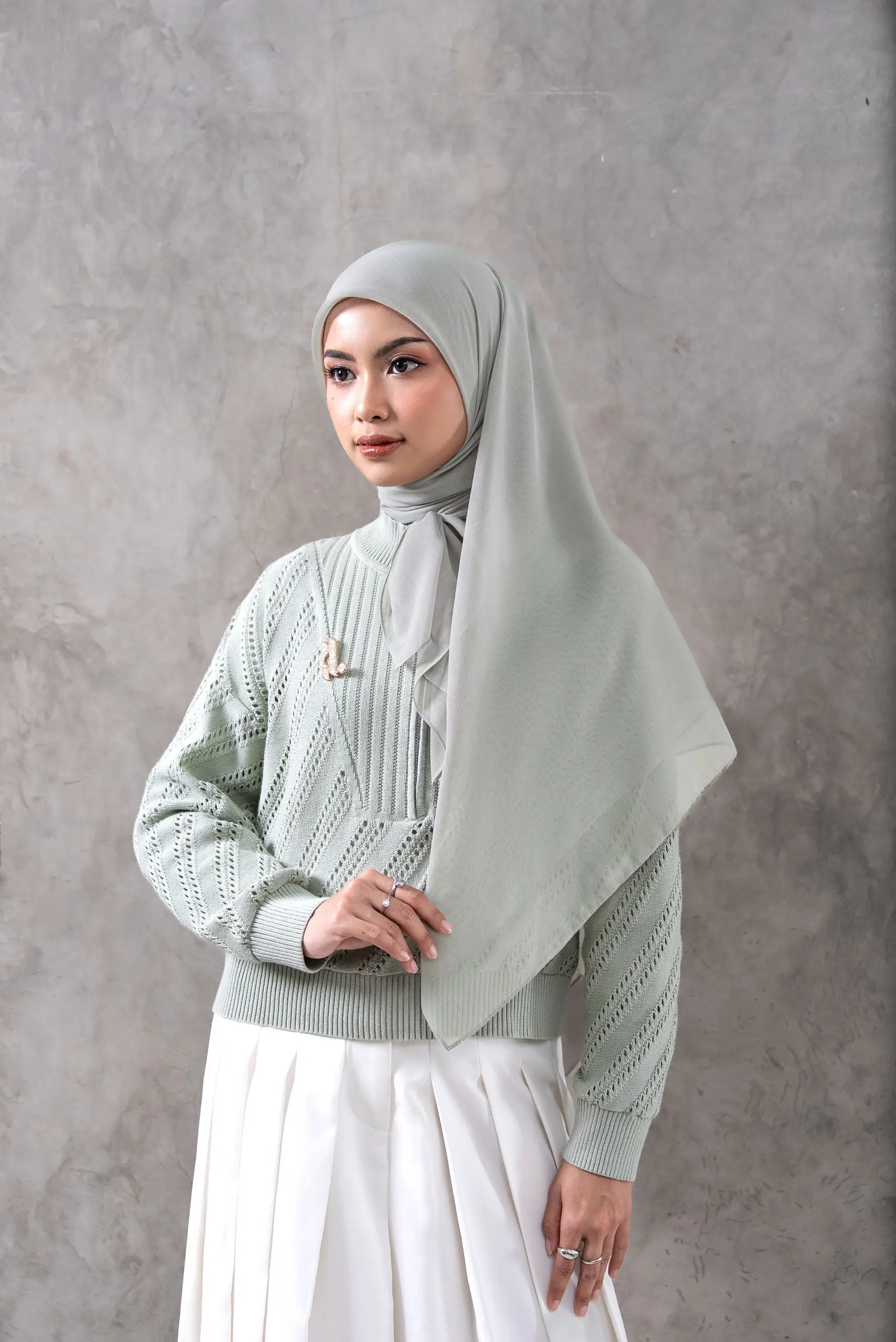 AIRY SCARF SAGE