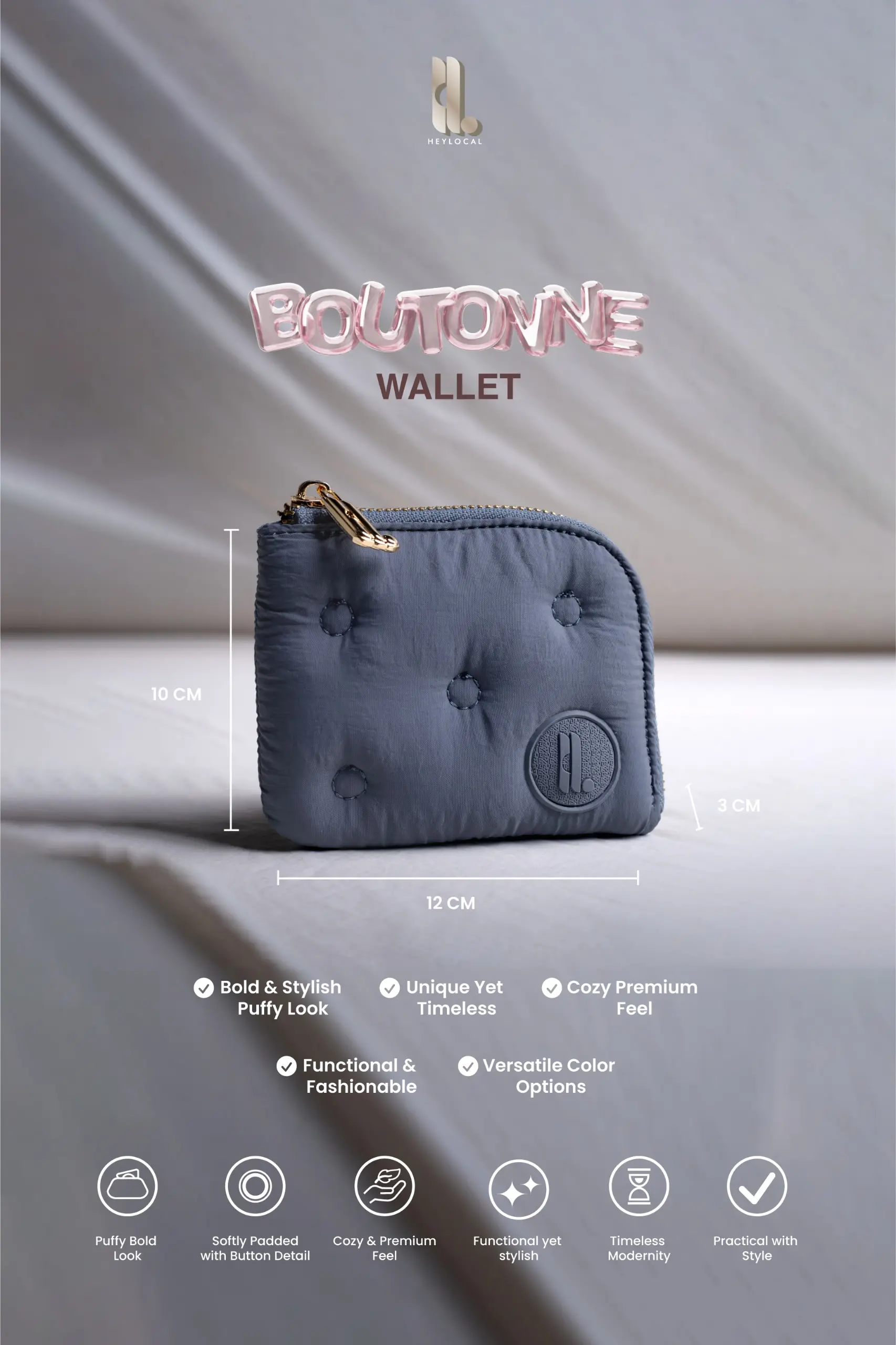 BOUTONNE WALLET IVORY