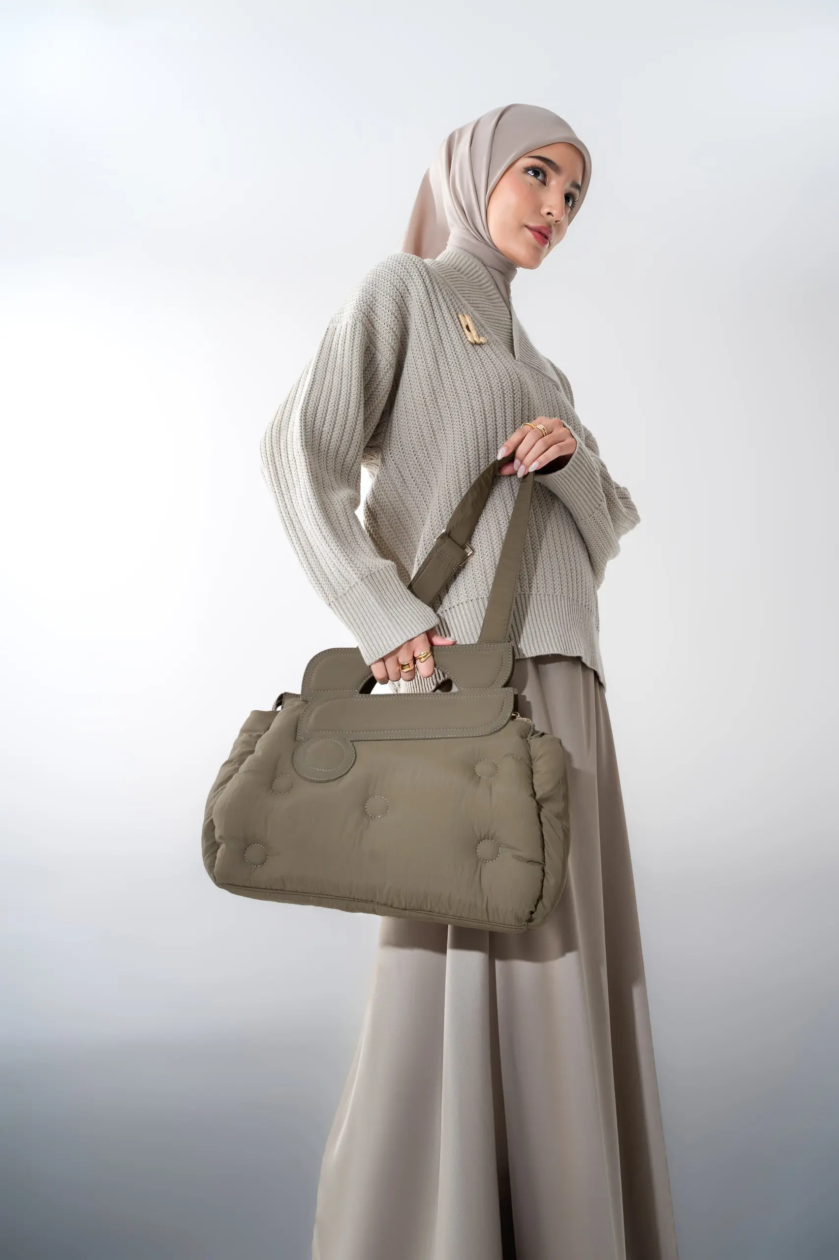 BOUTONNE BAG TAUPE