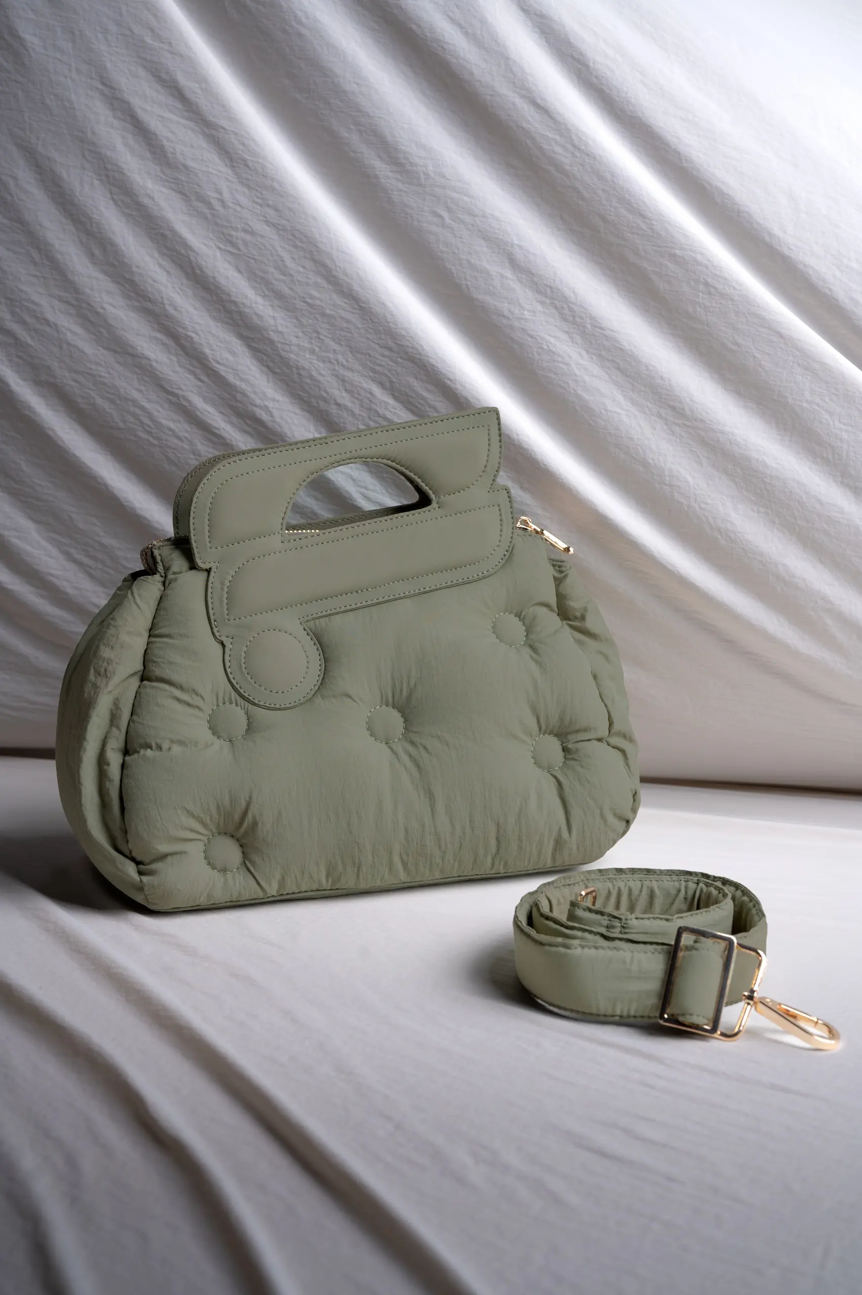 BOUTONNE BAG GREEN OLIVE