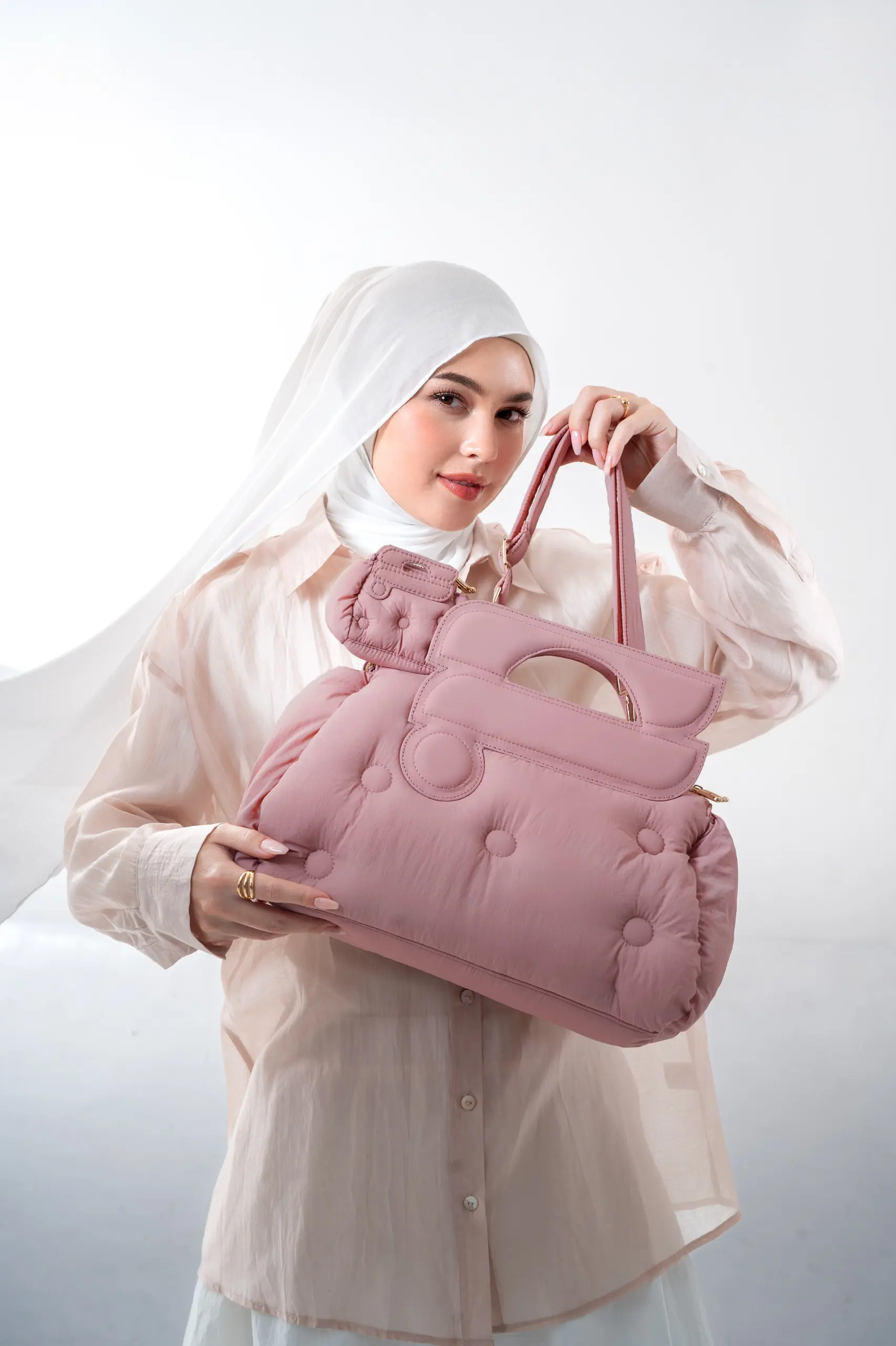 BOUTONNE BAG MISTY ROSE
