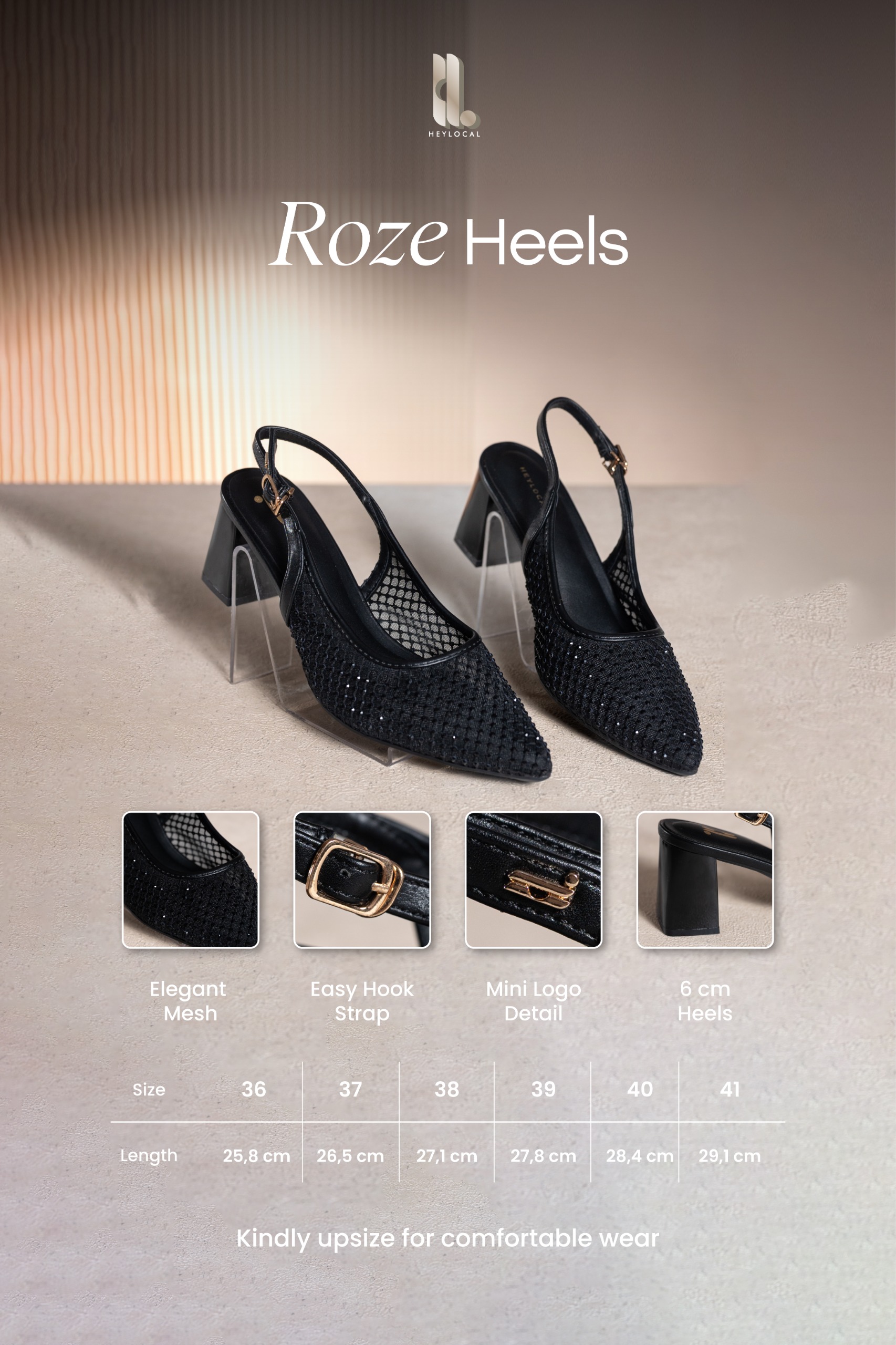 ROZE HEELS BLACK