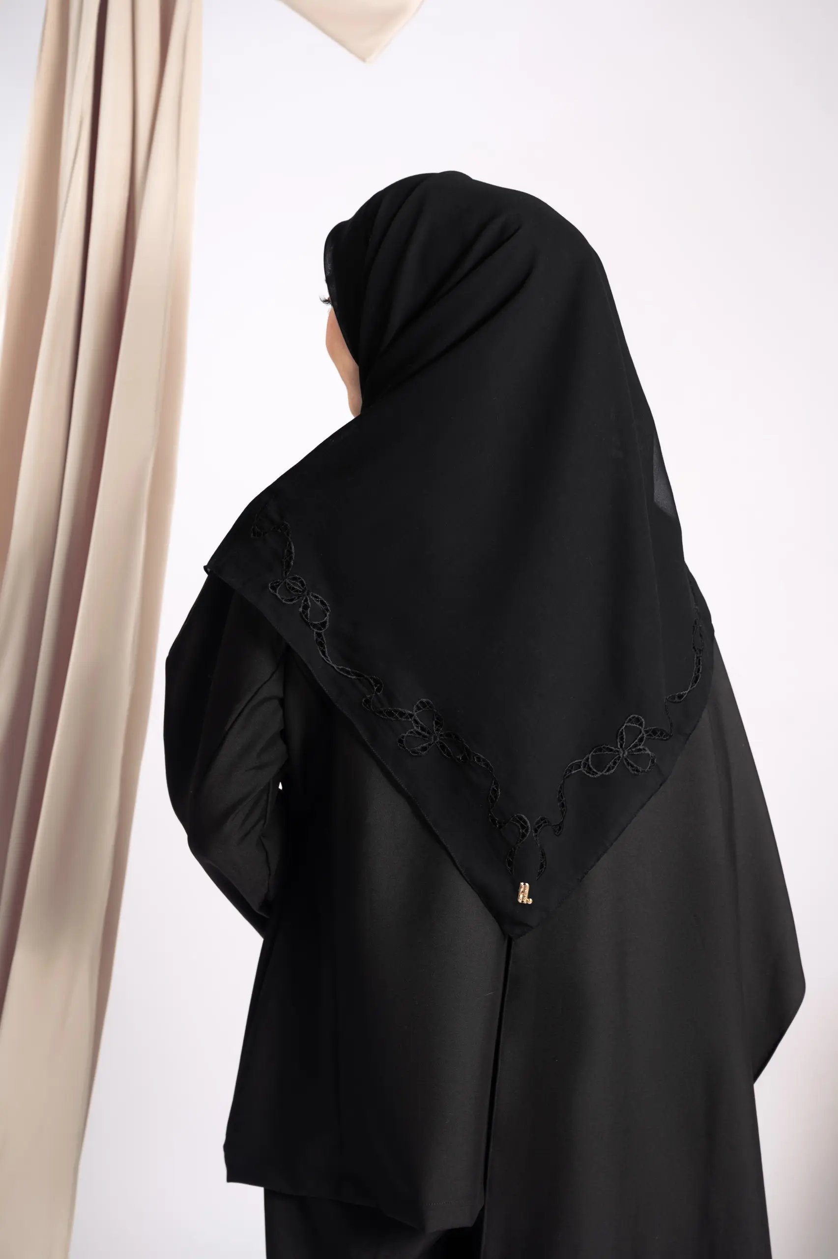 LACELLE RIBBON SCARF NOIR