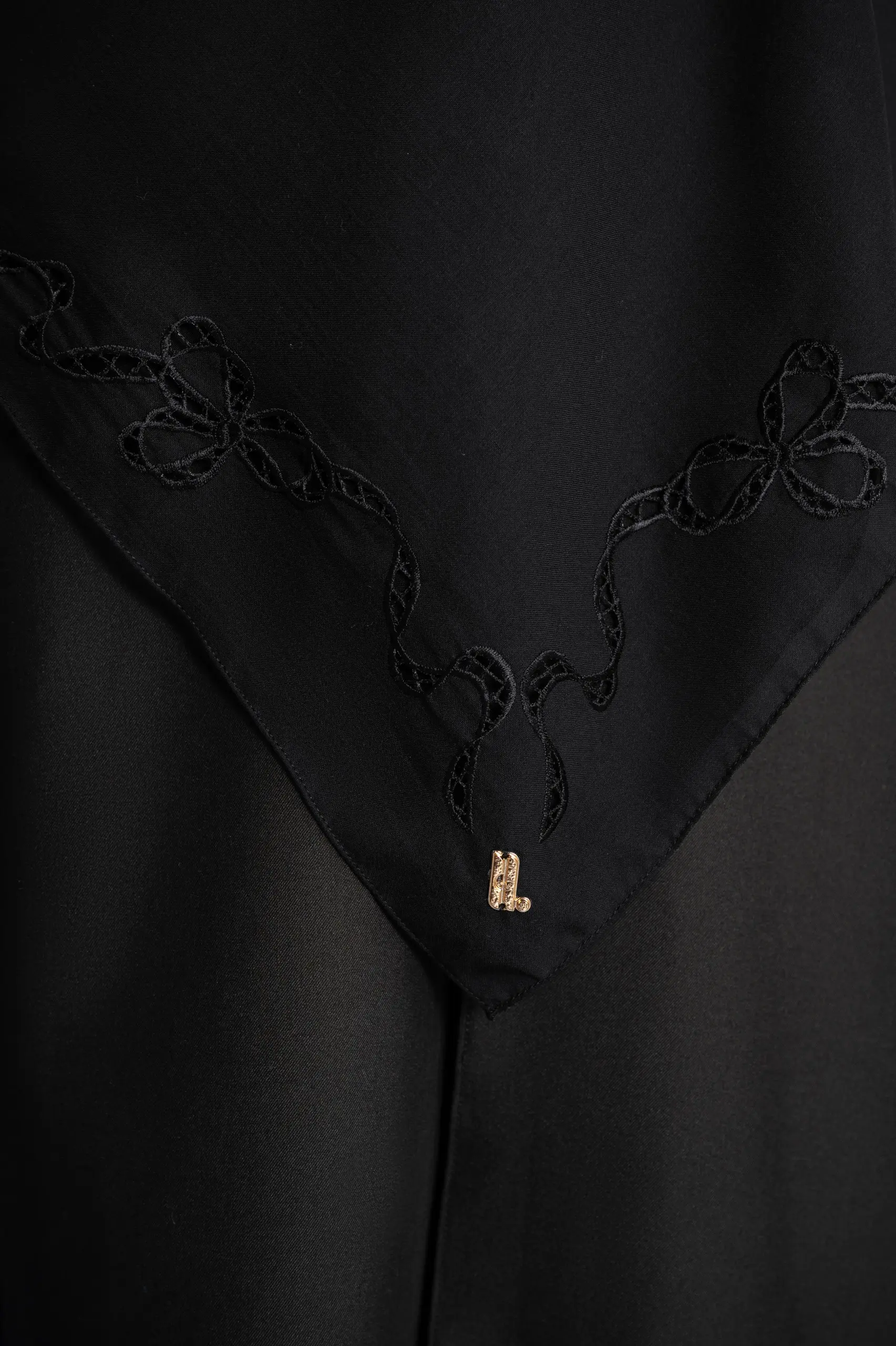 LACELLE RIBBON SCARF NOIR