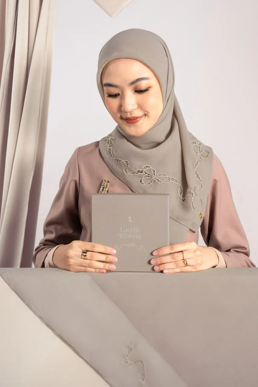 LACELLE RIBBON SCARF COPPER