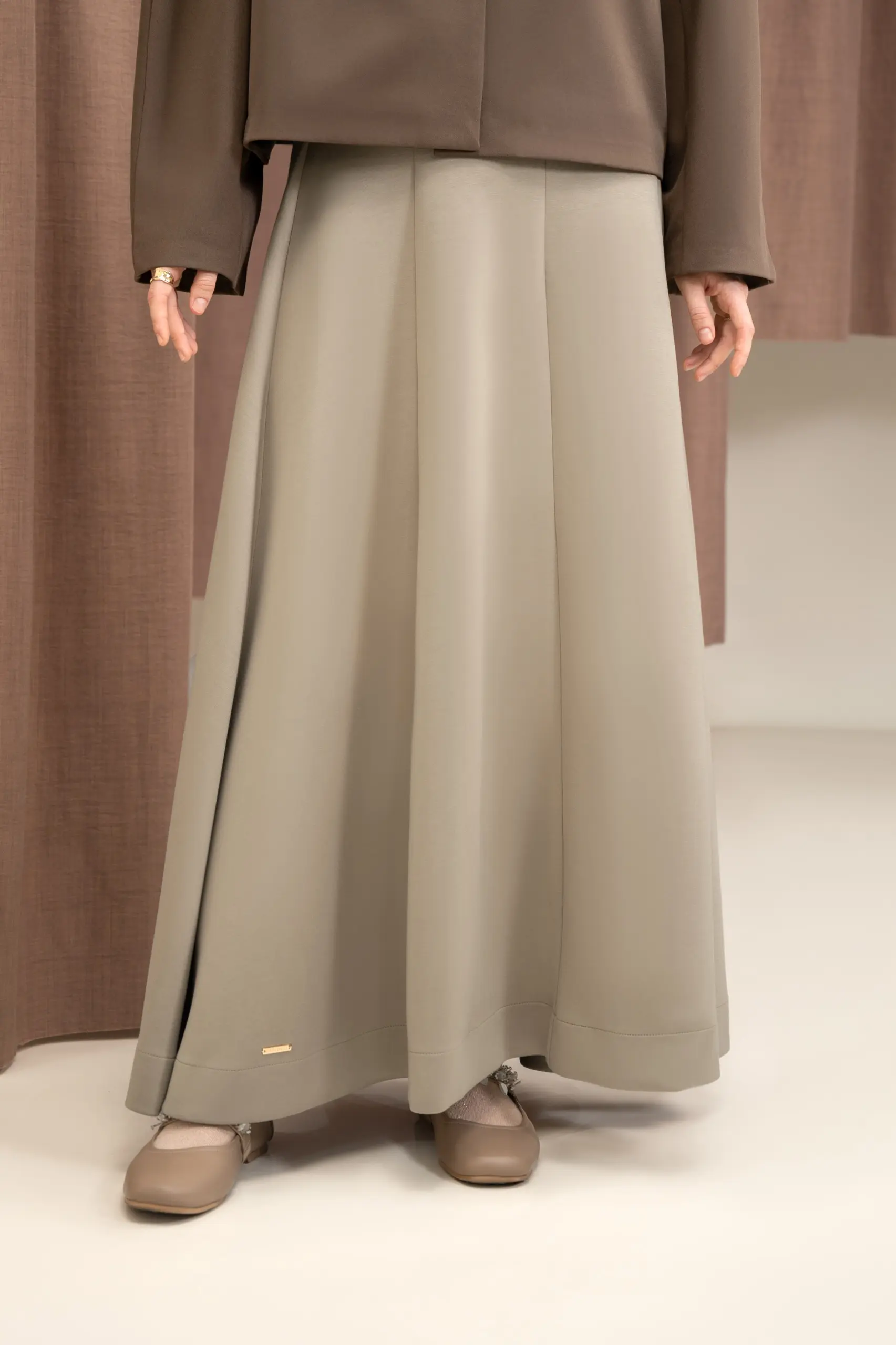 ARC SKIRT TAUPE
