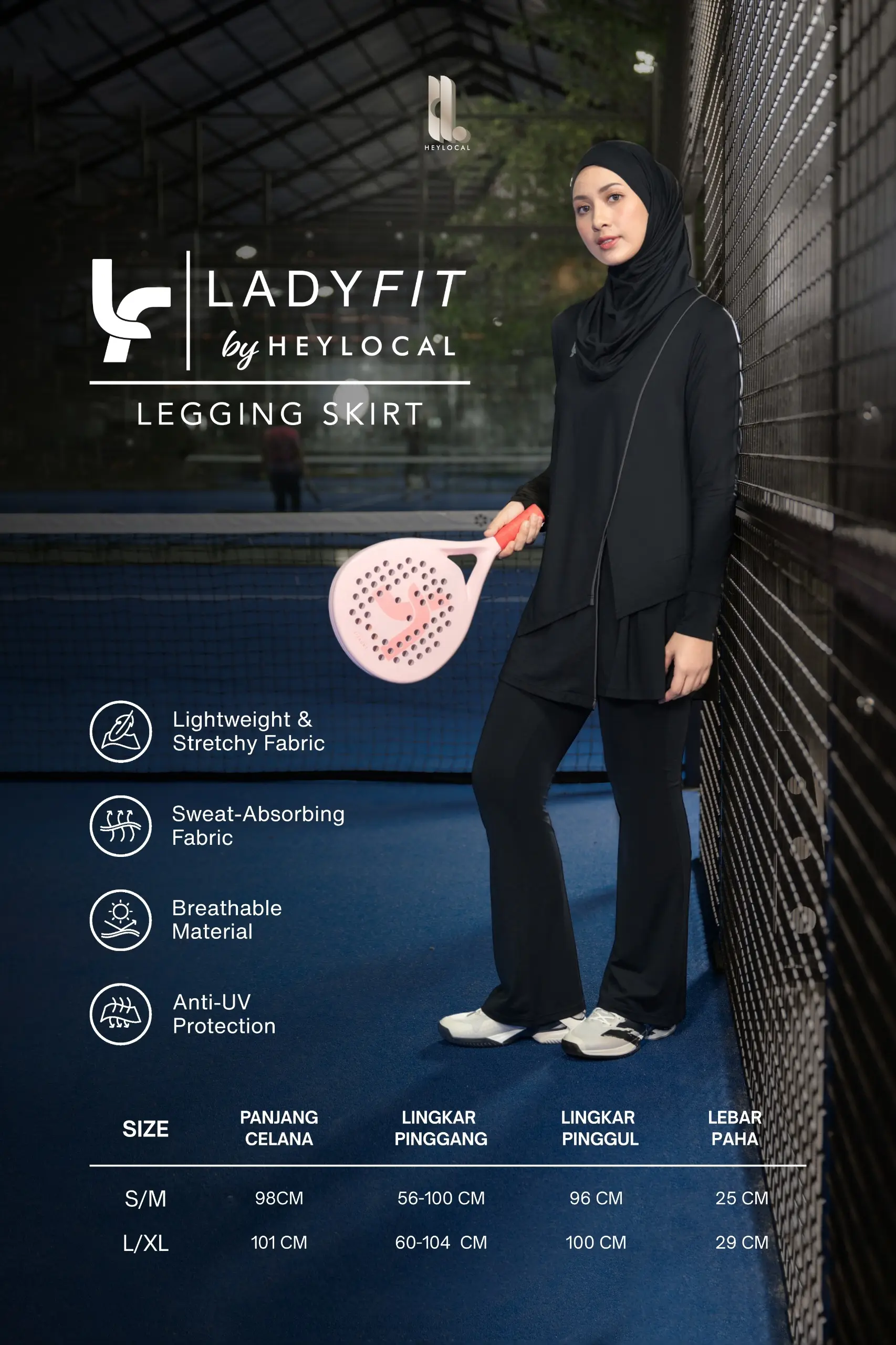 LADY FIT STRIVE LEGGING SKIRT MOSS