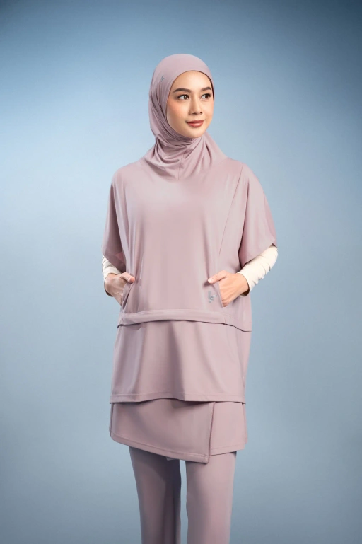 Image of LADY FIT STRIVE HIJAB VEST BLUSH