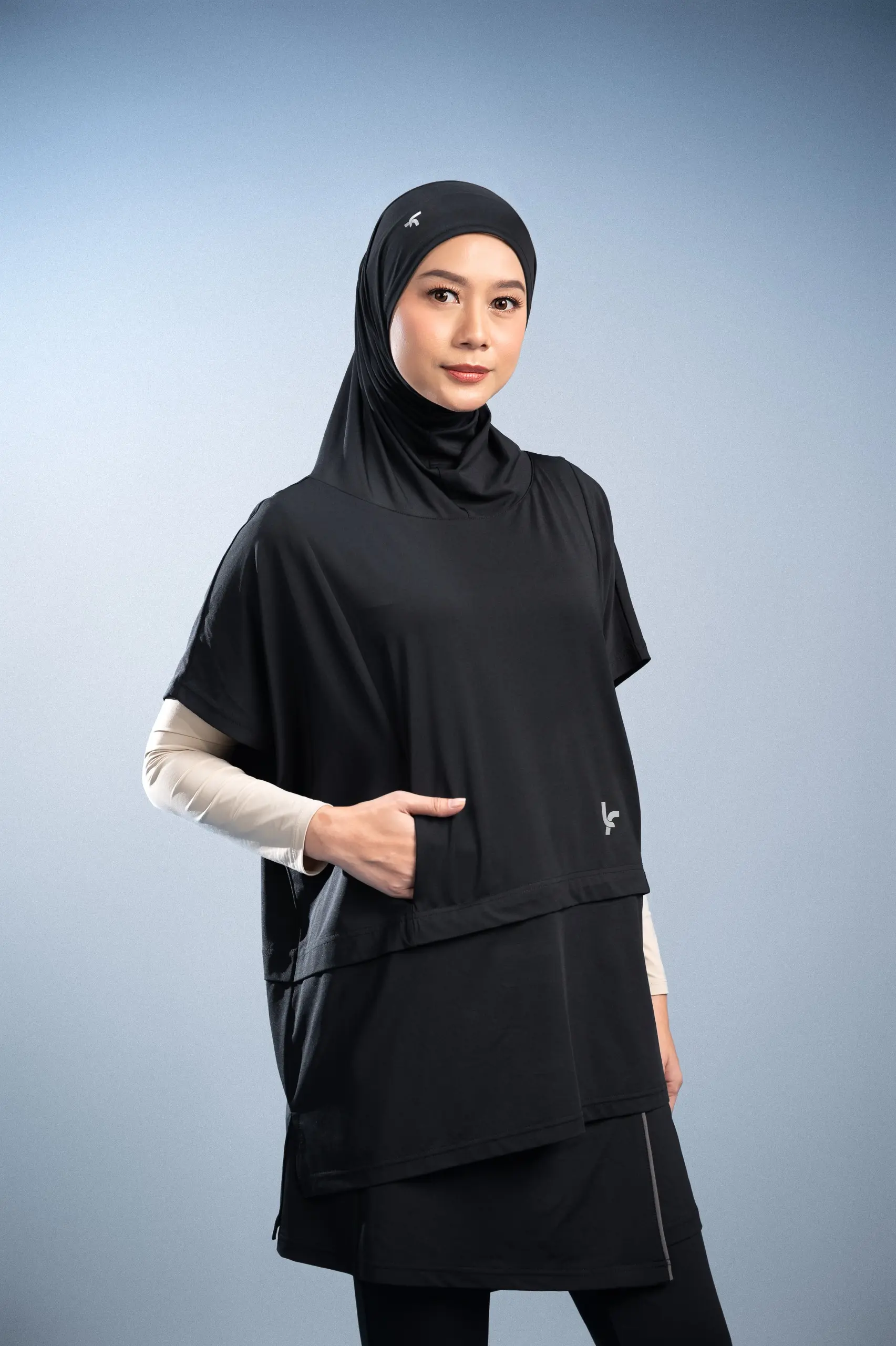 LADY FIT STRIVE HIJAB VEST ONYX