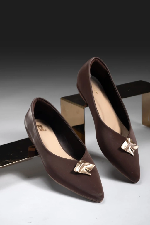 DEAR TO HEART FLAT SHOES BRUNETTE