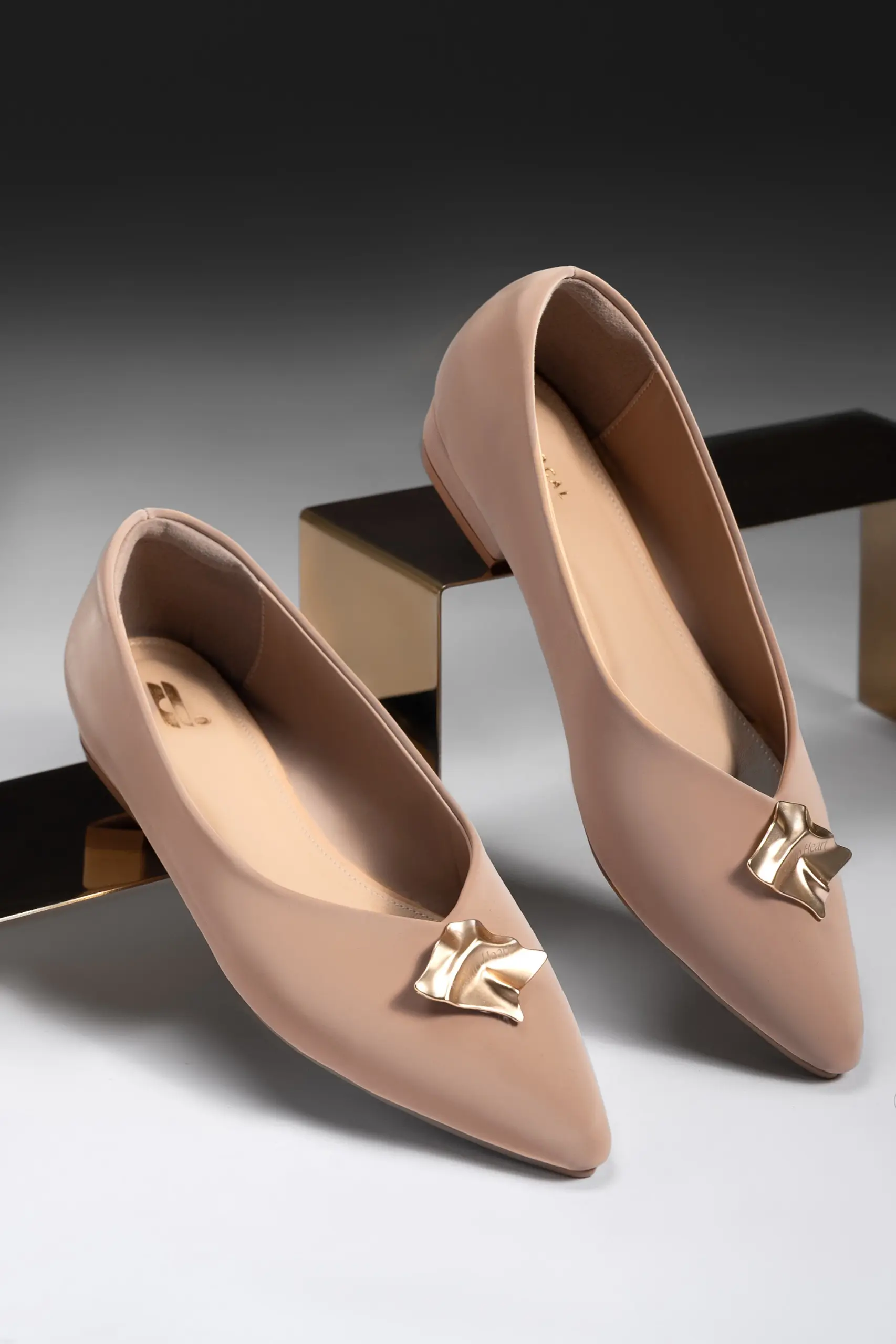 DEAR TO HEART FLAT SHOES APRICOT
