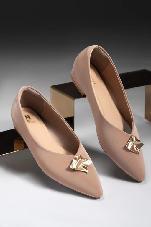 DEAR TO HEART FLAT SHOES APRICOT