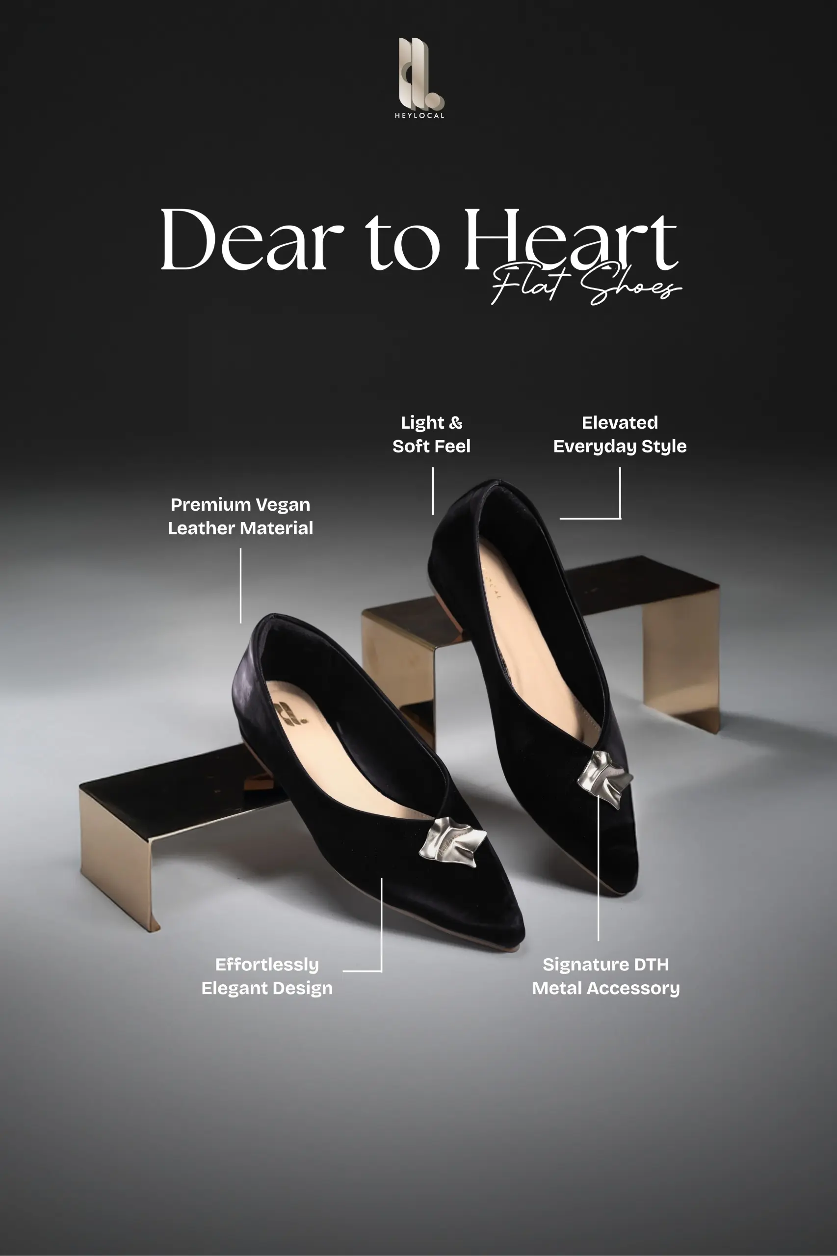 DEAR TO HEART FLAT SHOES APRICOT