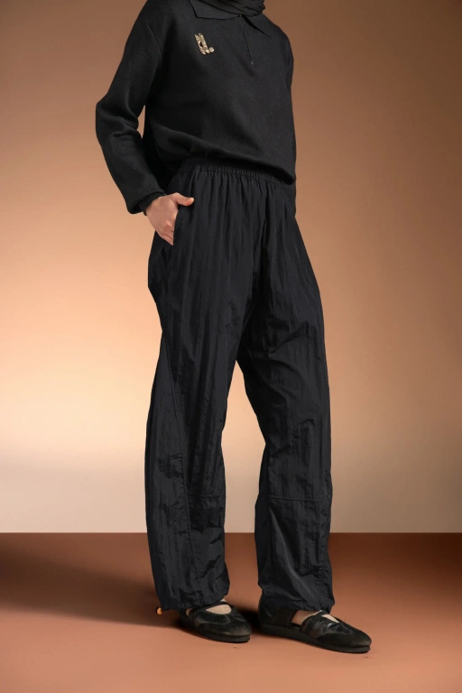 Image of MARGOT 2.0 BARREL PANTS ONYX