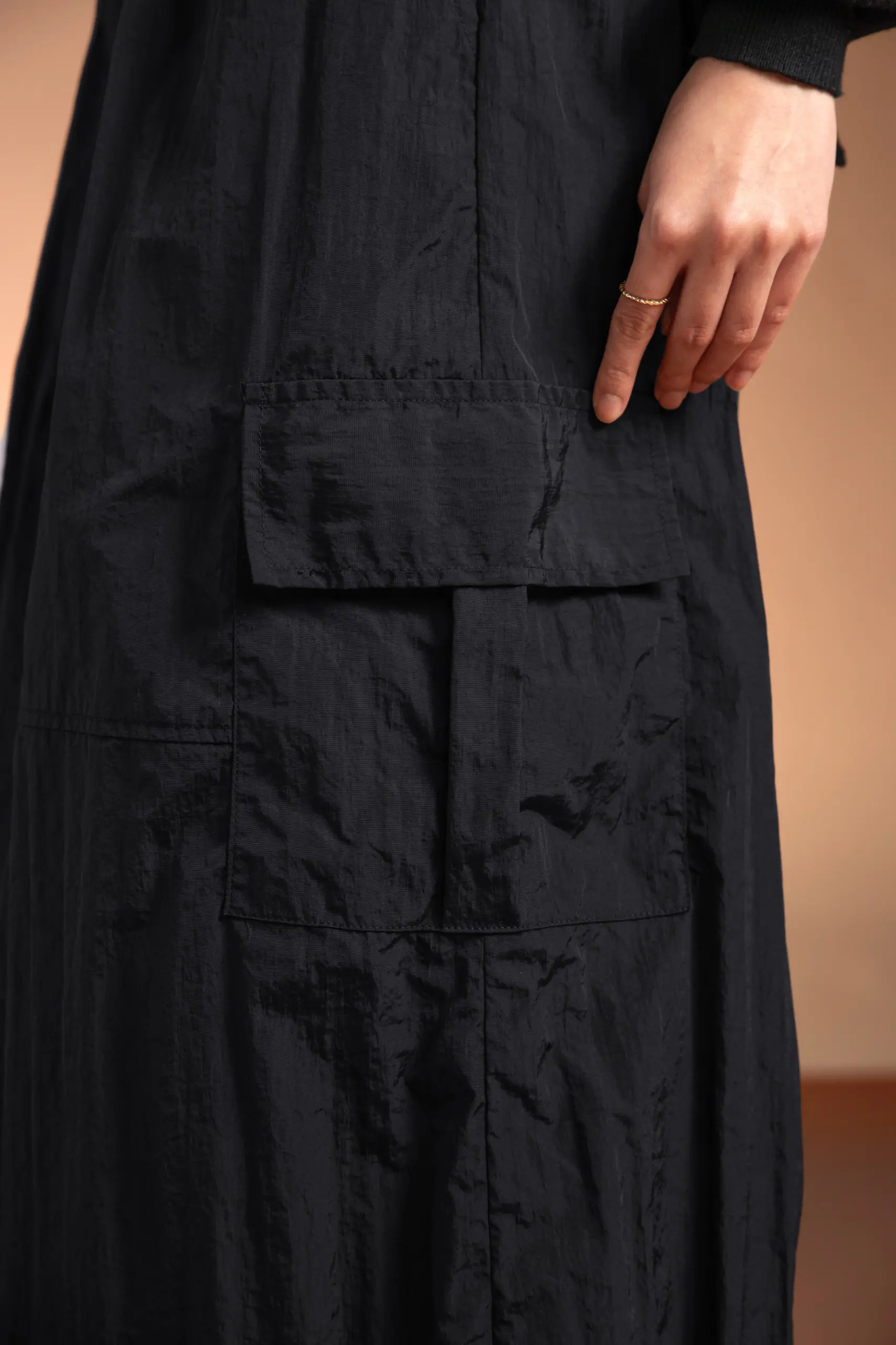 MARGOT 2.0 LONG CARGO SKIRT ONYX