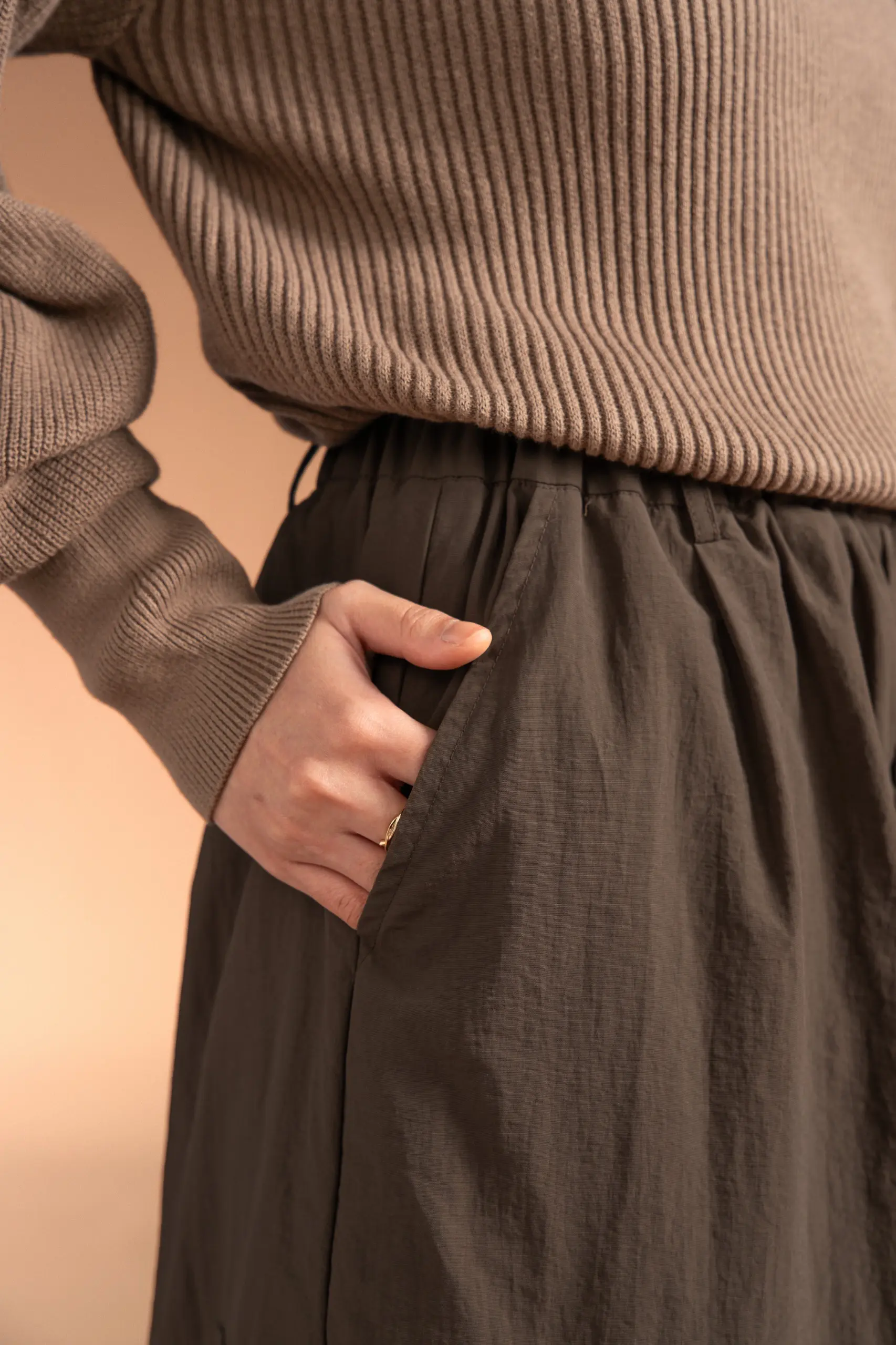MARGOT 2.0 LONG CARGO SKIRT COFFEE