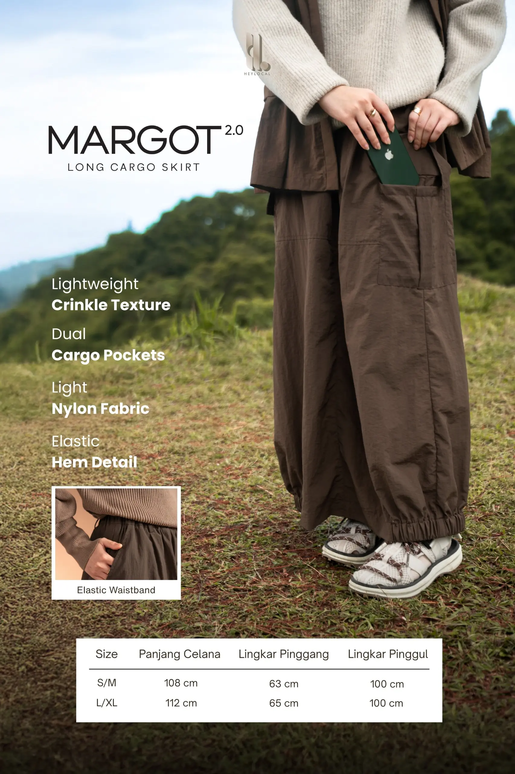 MARGOT 2.0 LONG CARGO SKIRT CEMENT